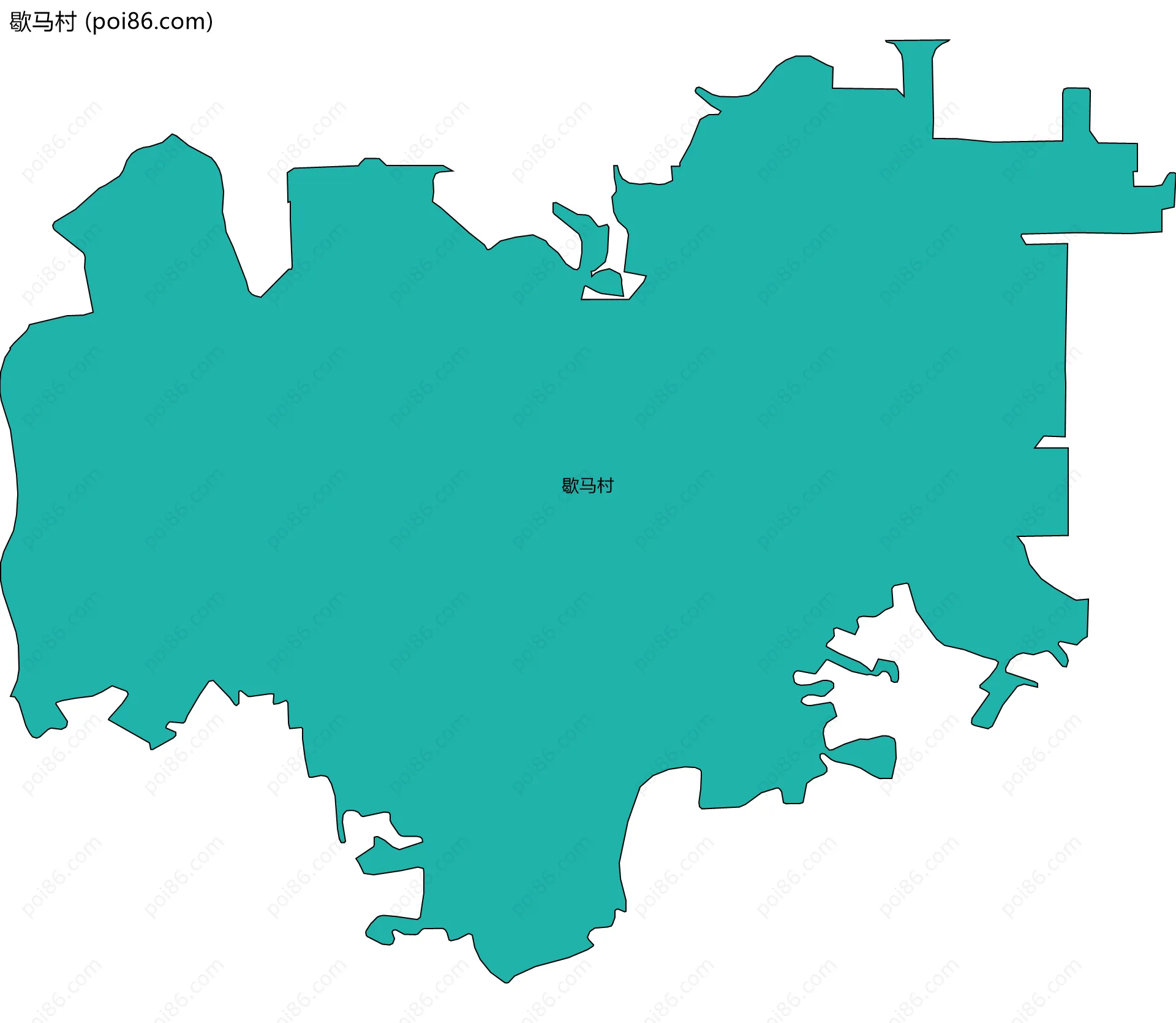 歇马村边界地图