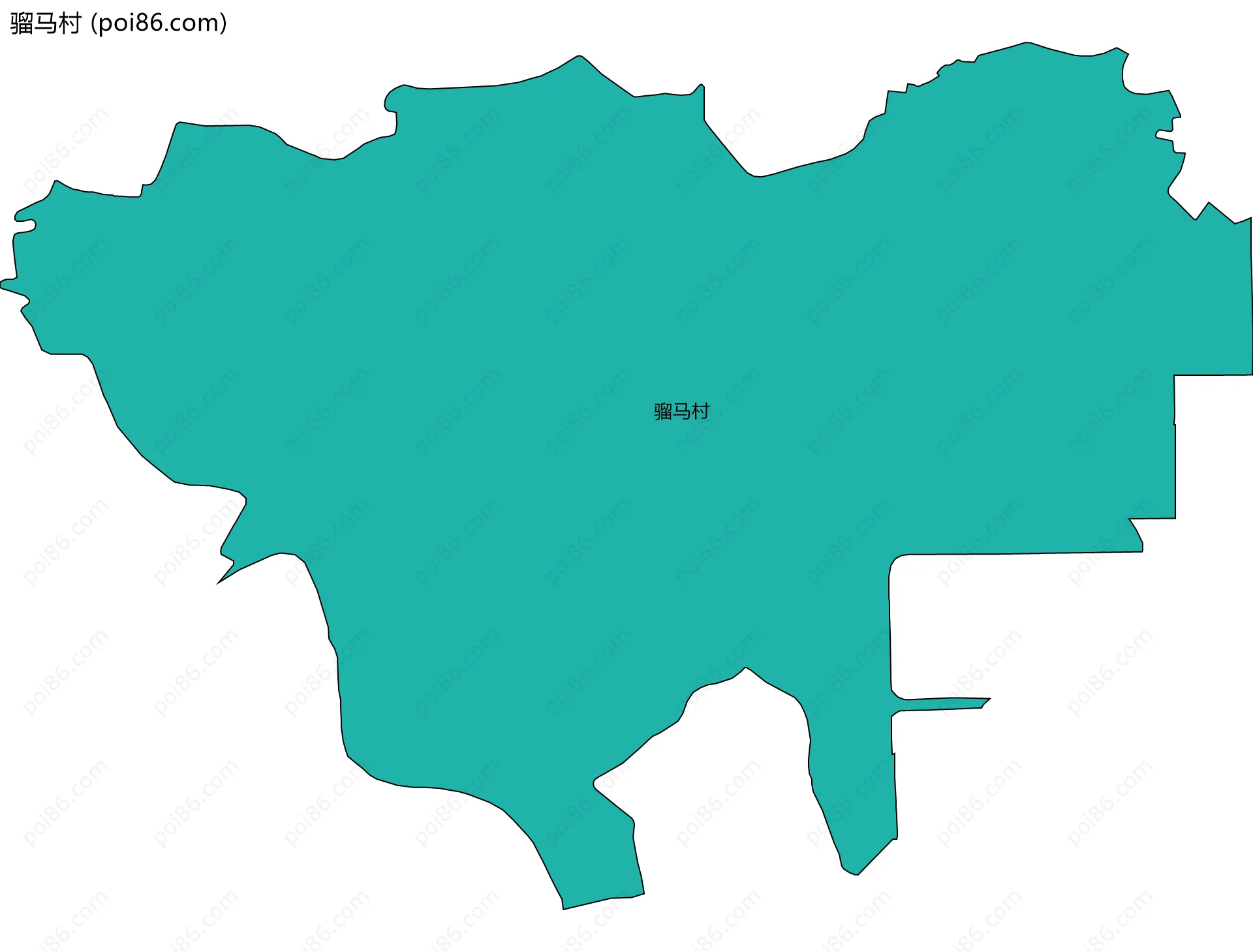 骝马村边界地图