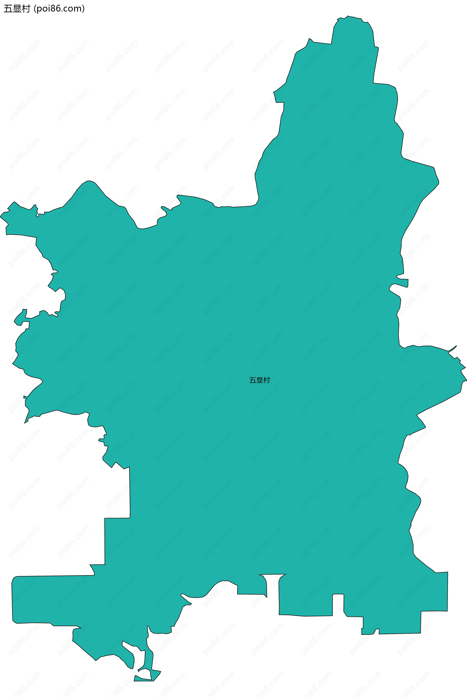五显村边界地图