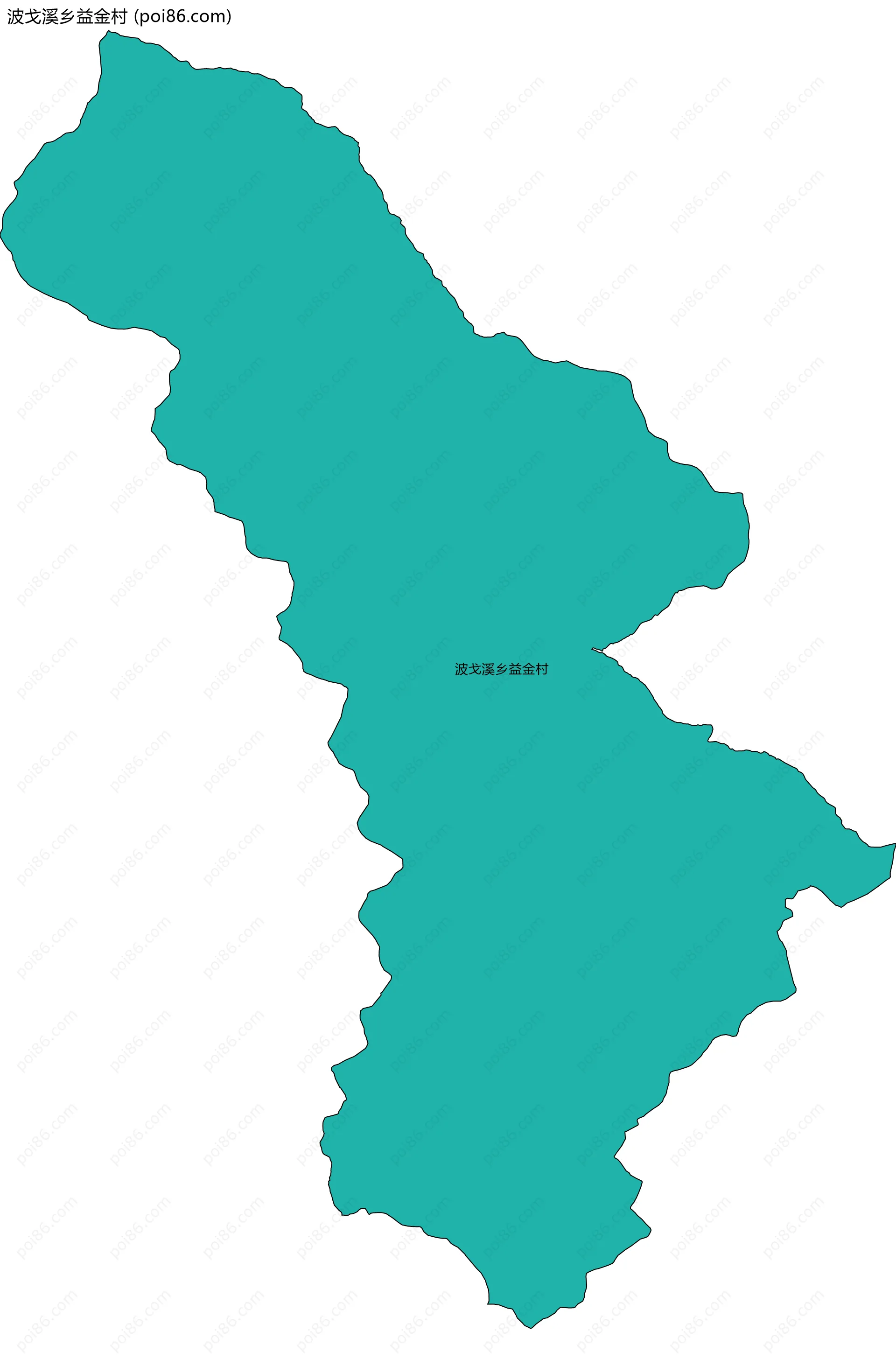 波戈溪乡益金村边界地图
