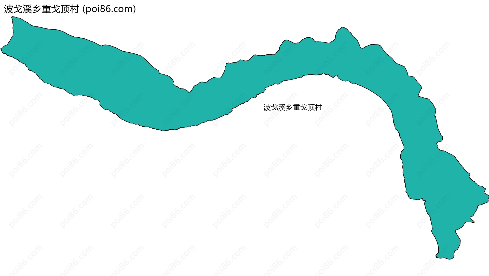 波戈溪乡重戈顶村边界地图