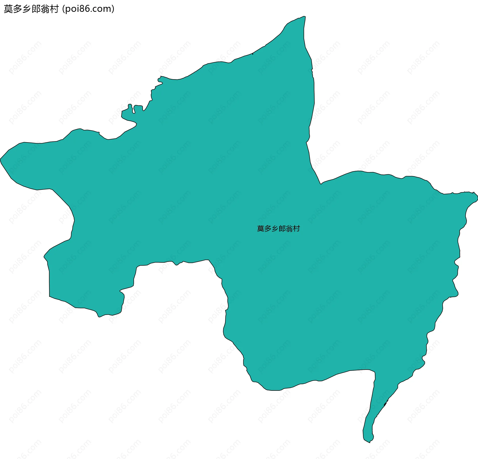 莫多乡郎翁村边界地图