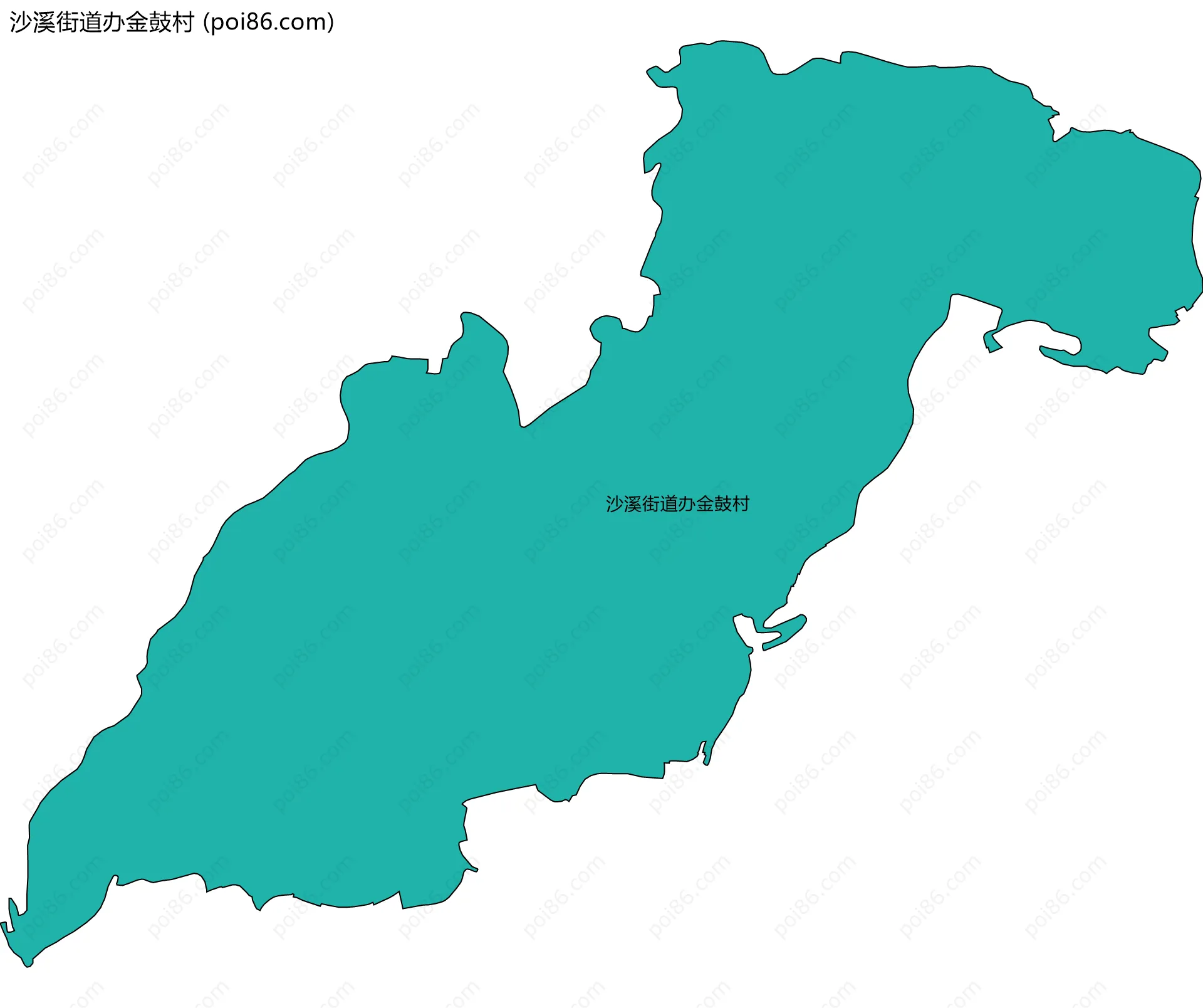 沙溪街道办金鼓村边界地图