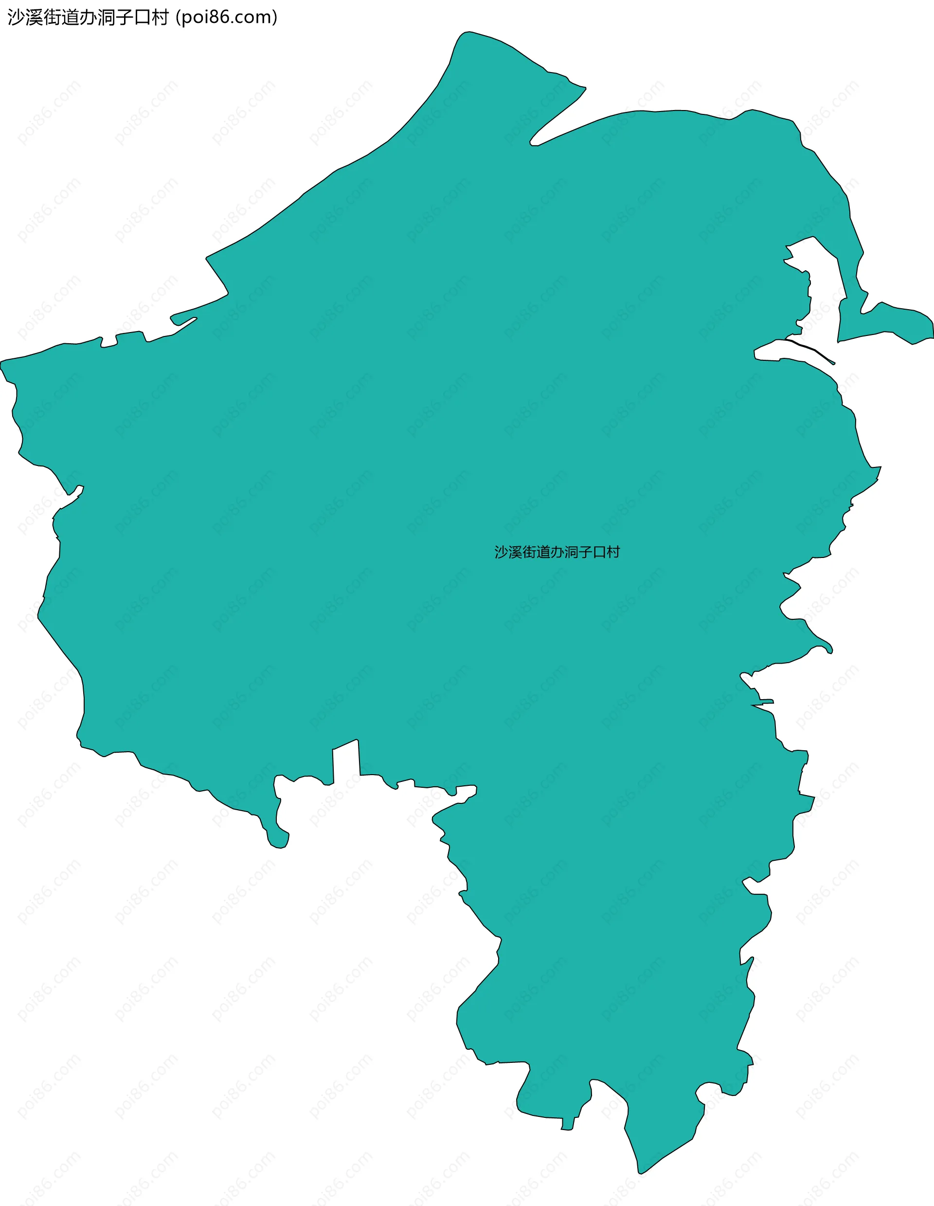 沙溪街道办洞子口村边界地图
