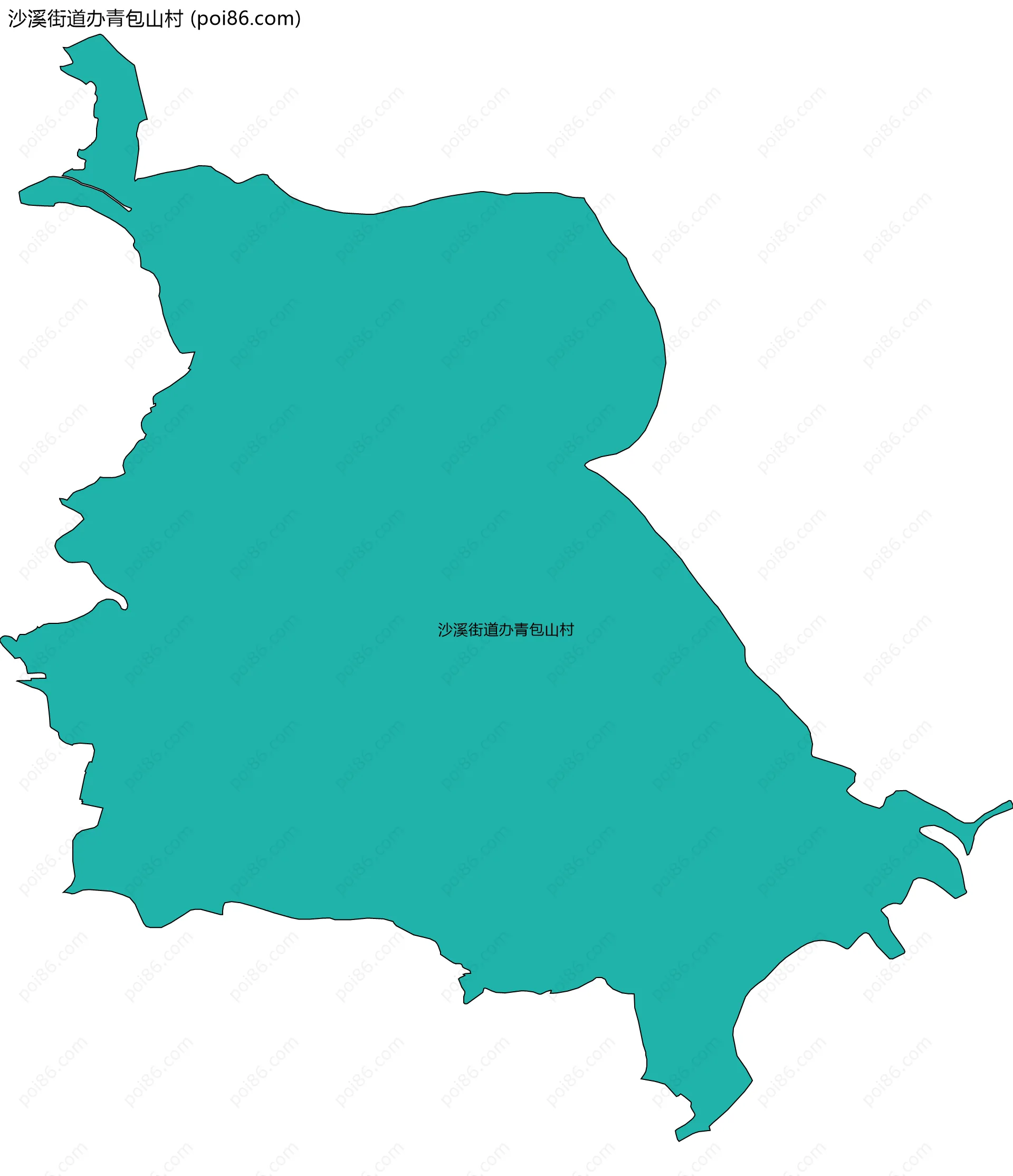 沙溪街道办青包山村边界地图