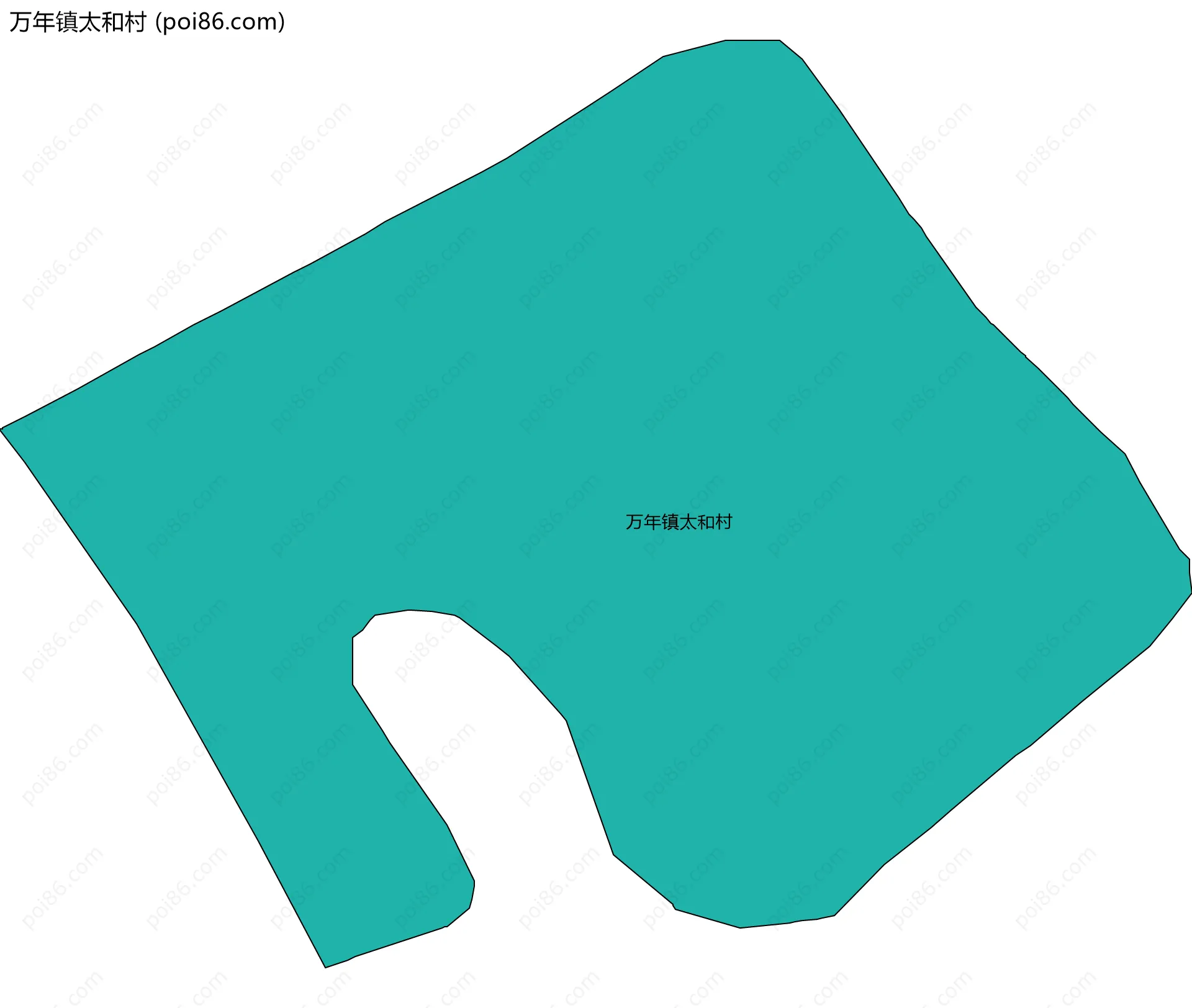 万年镇太和村边界地图