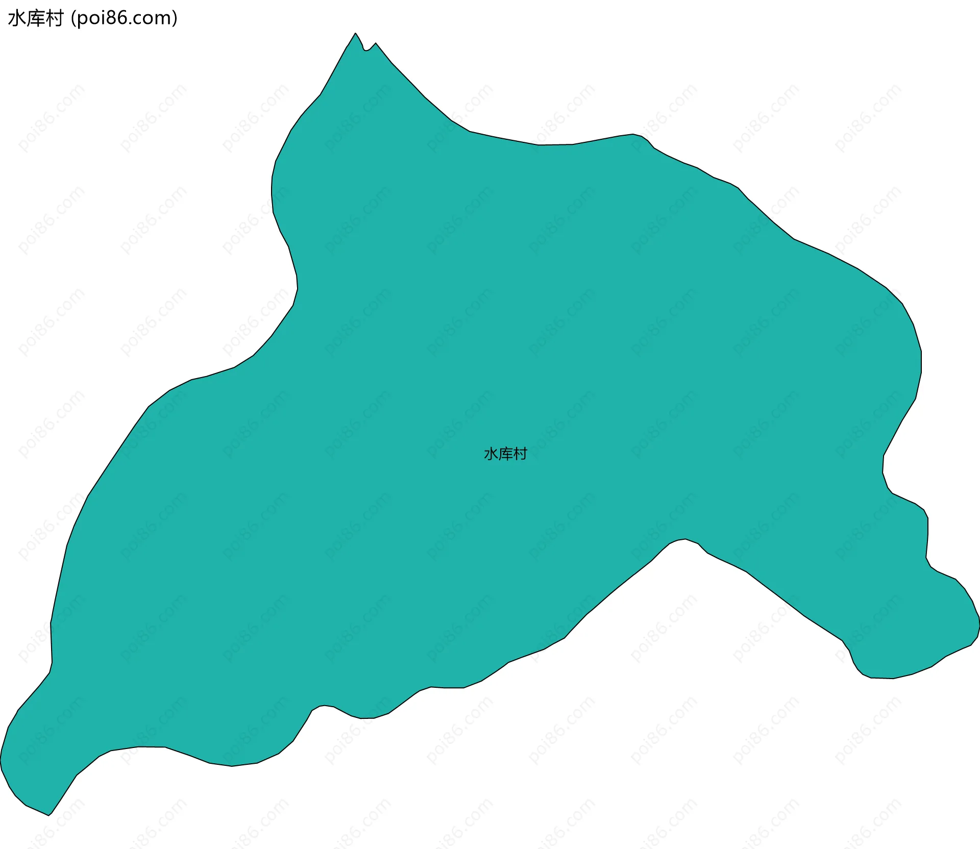 水库村边界地图