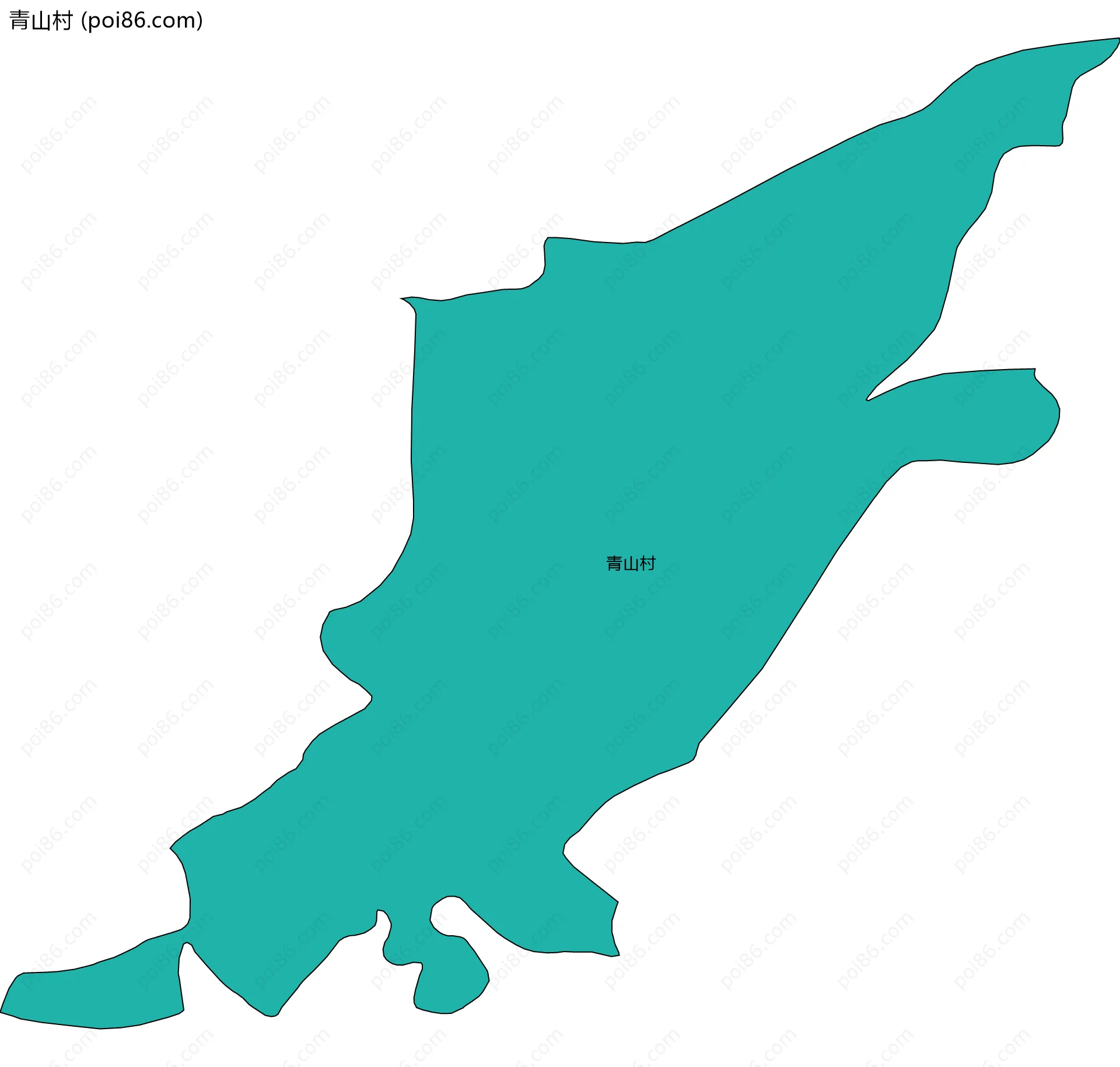 青山村边界地图