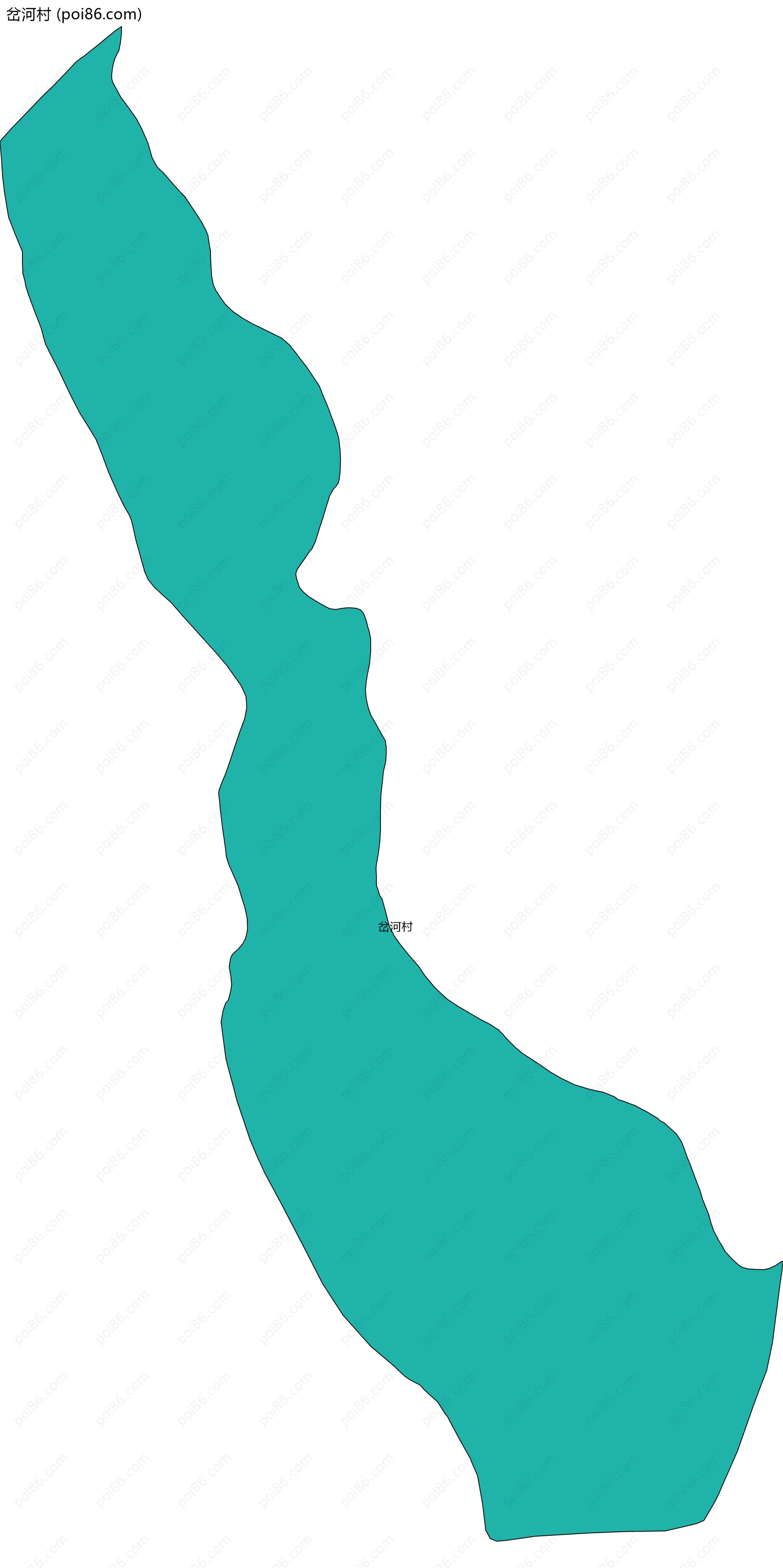 岔河村边界地图
