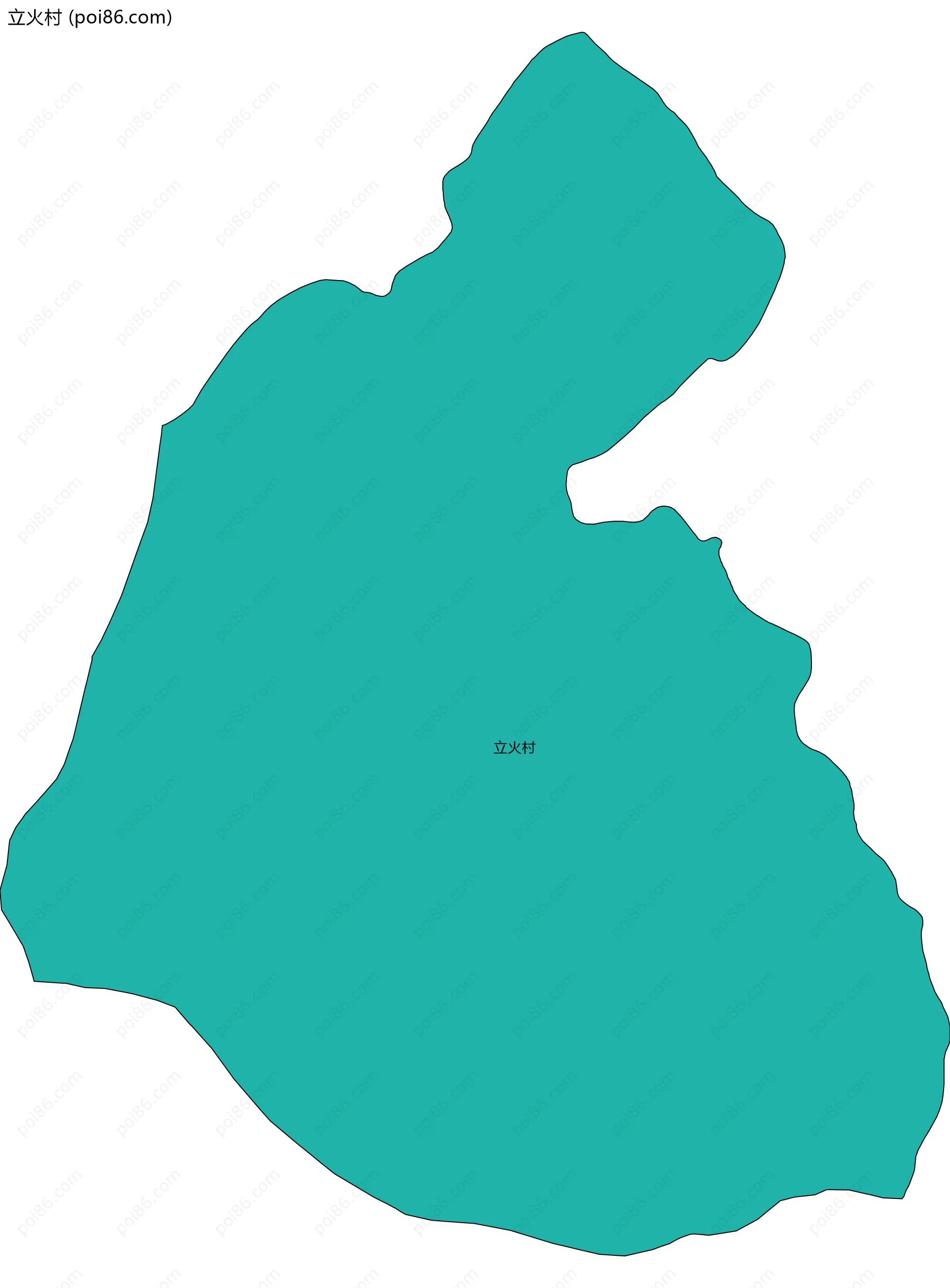 立火村边界地图
