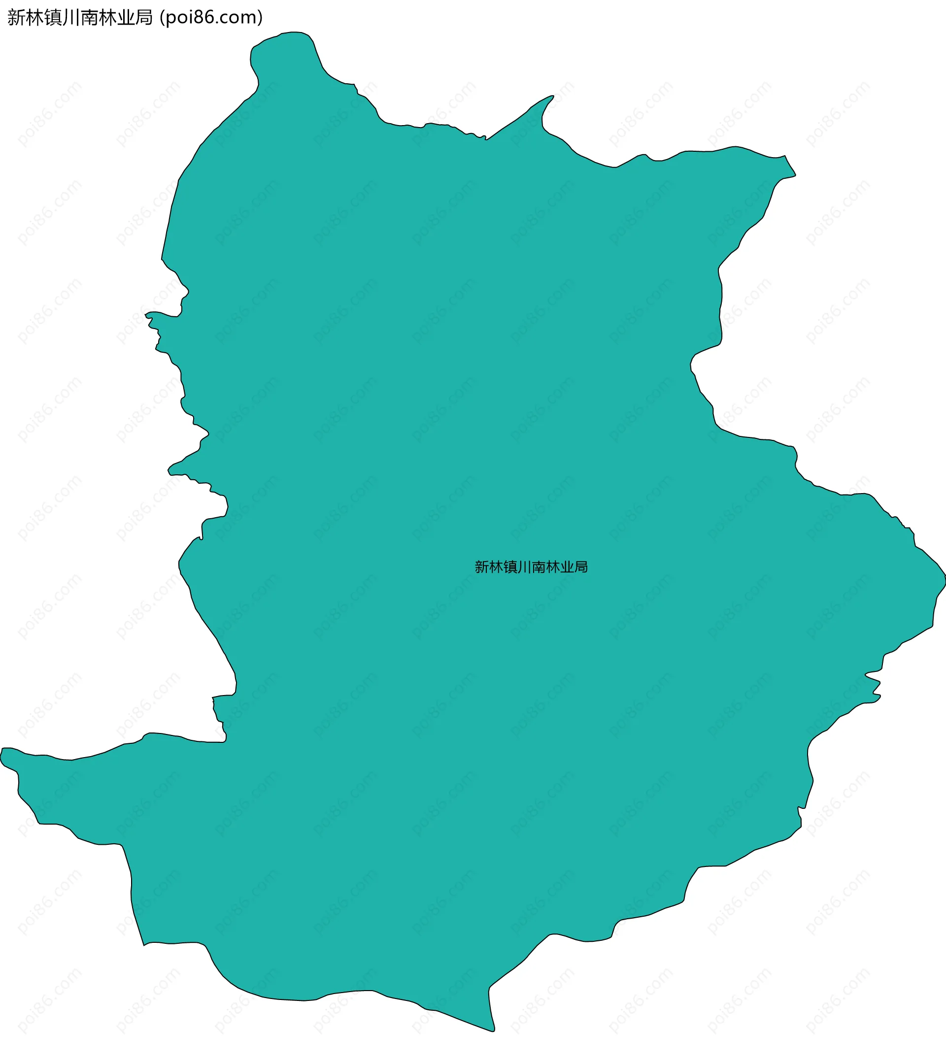 新林镇川南林业局边界地图
