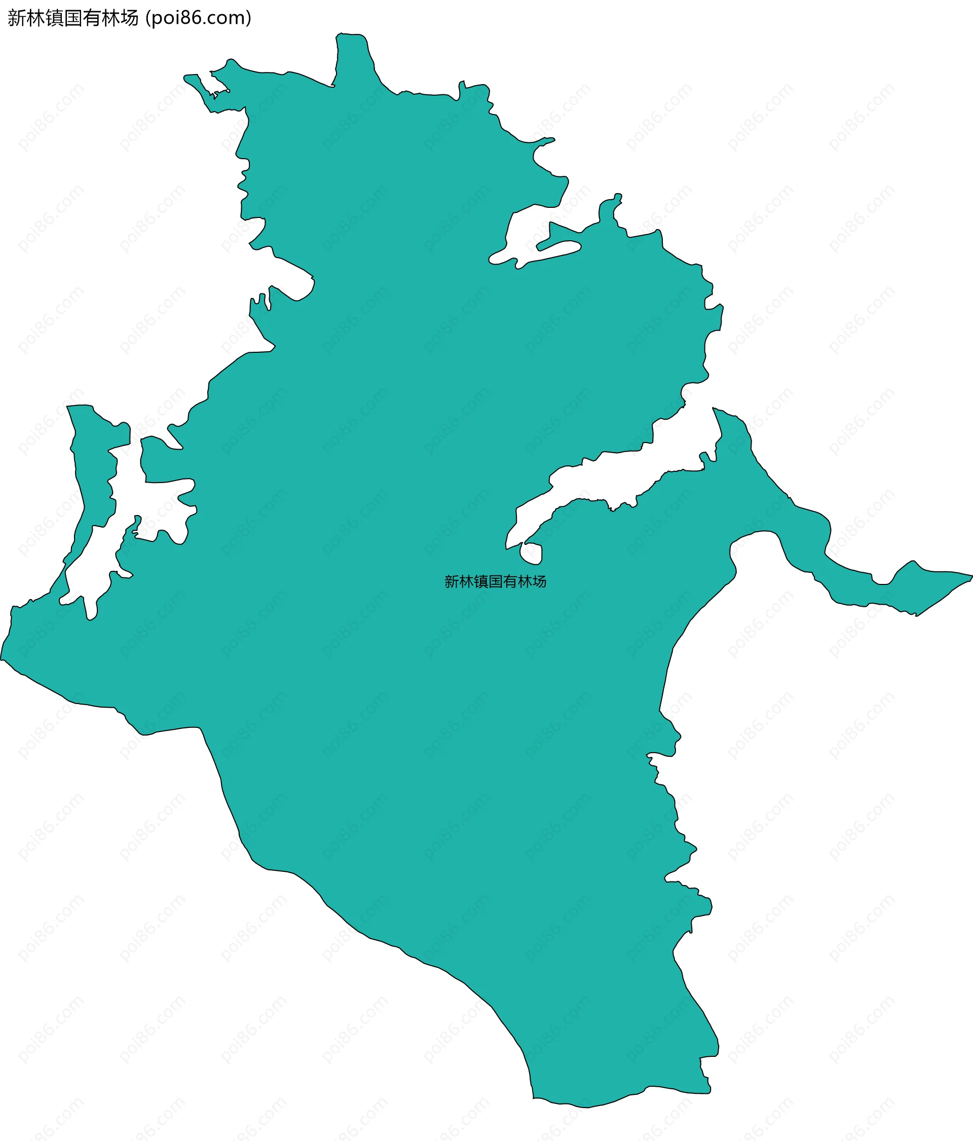 新林镇国有林场边界地图