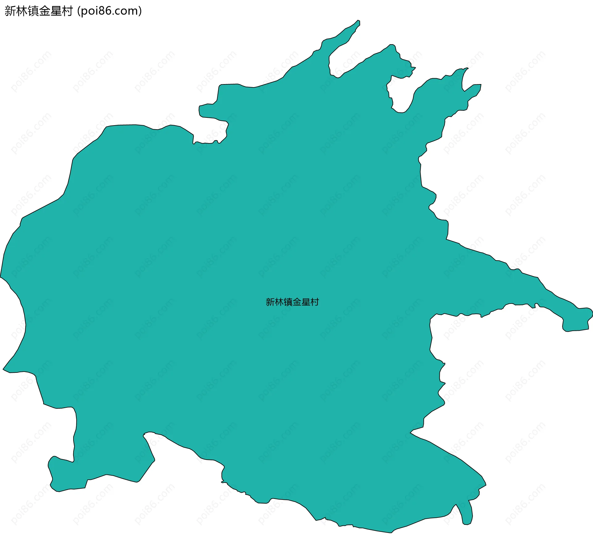 新林镇金星村边界地图