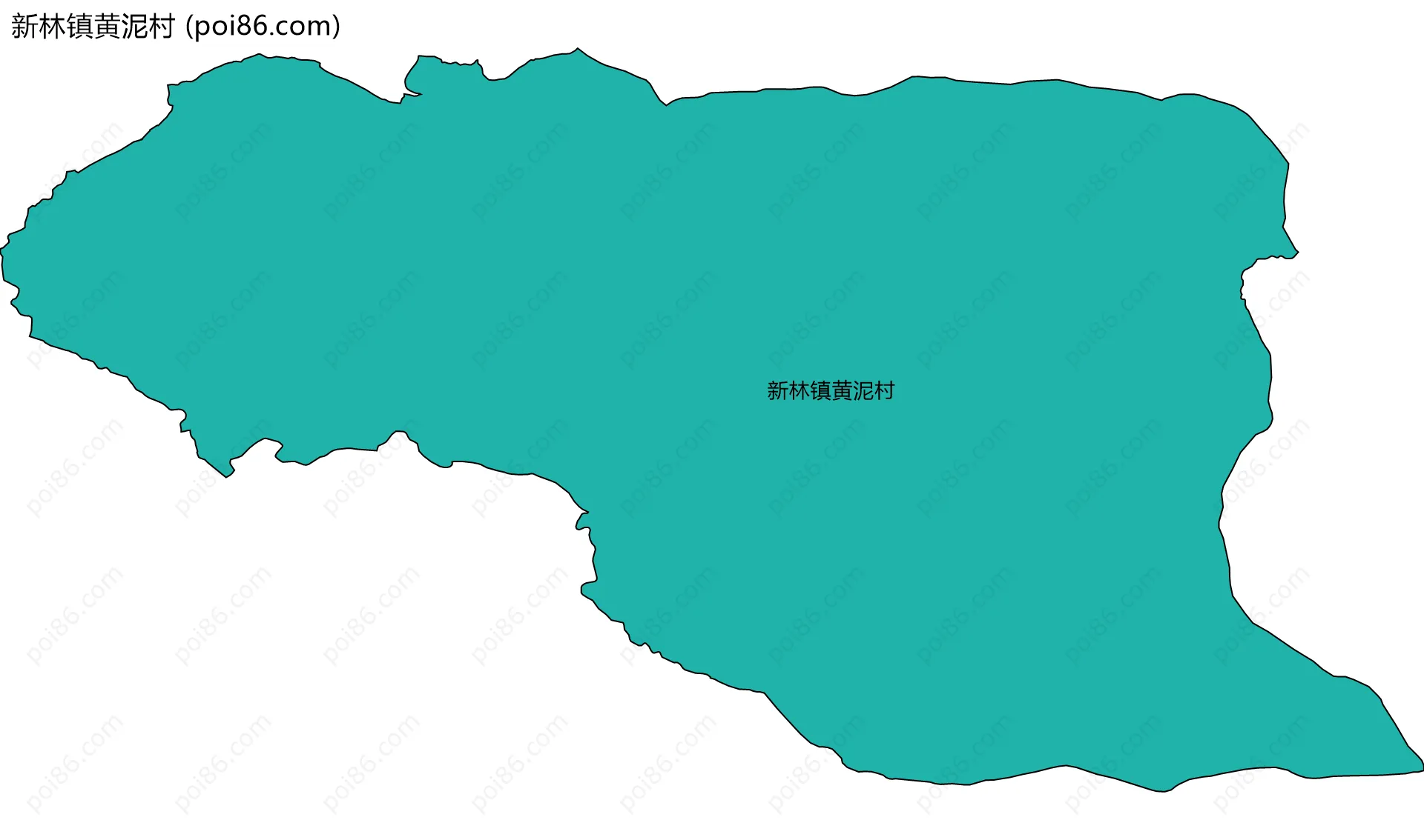 新林镇黄泥村边界地图