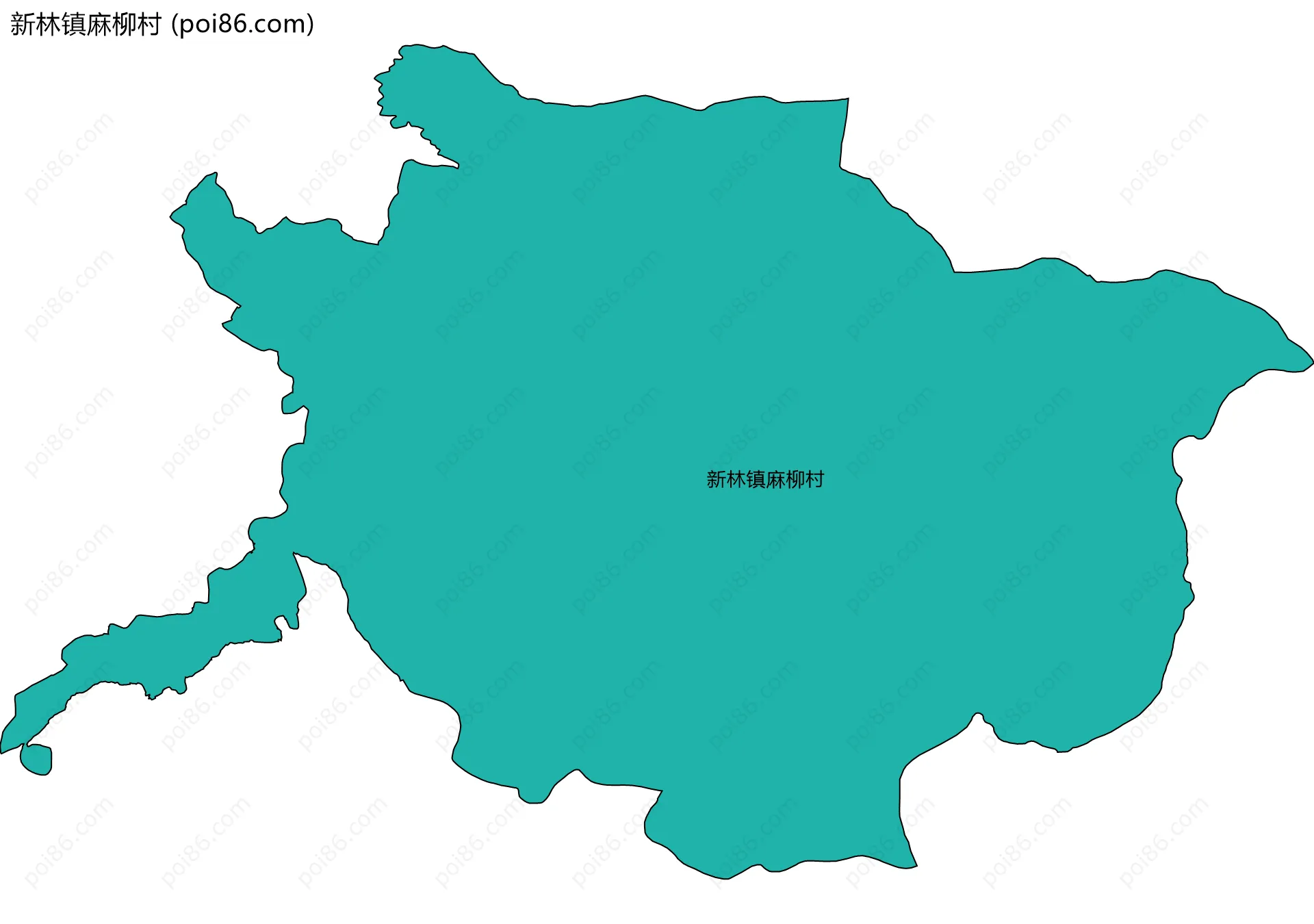 新林镇麻柳村边界地图