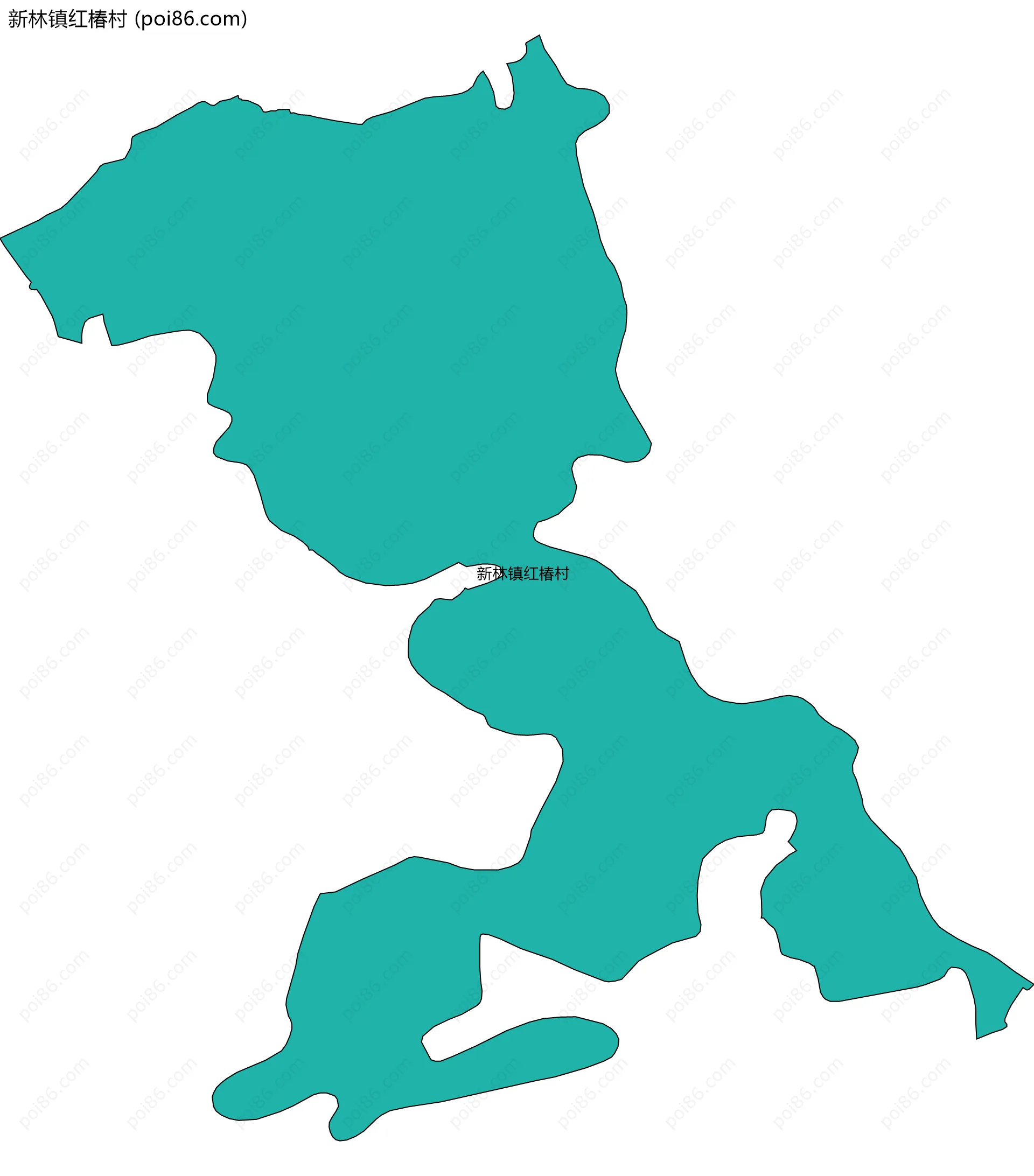 新林镇红椿村边界地图