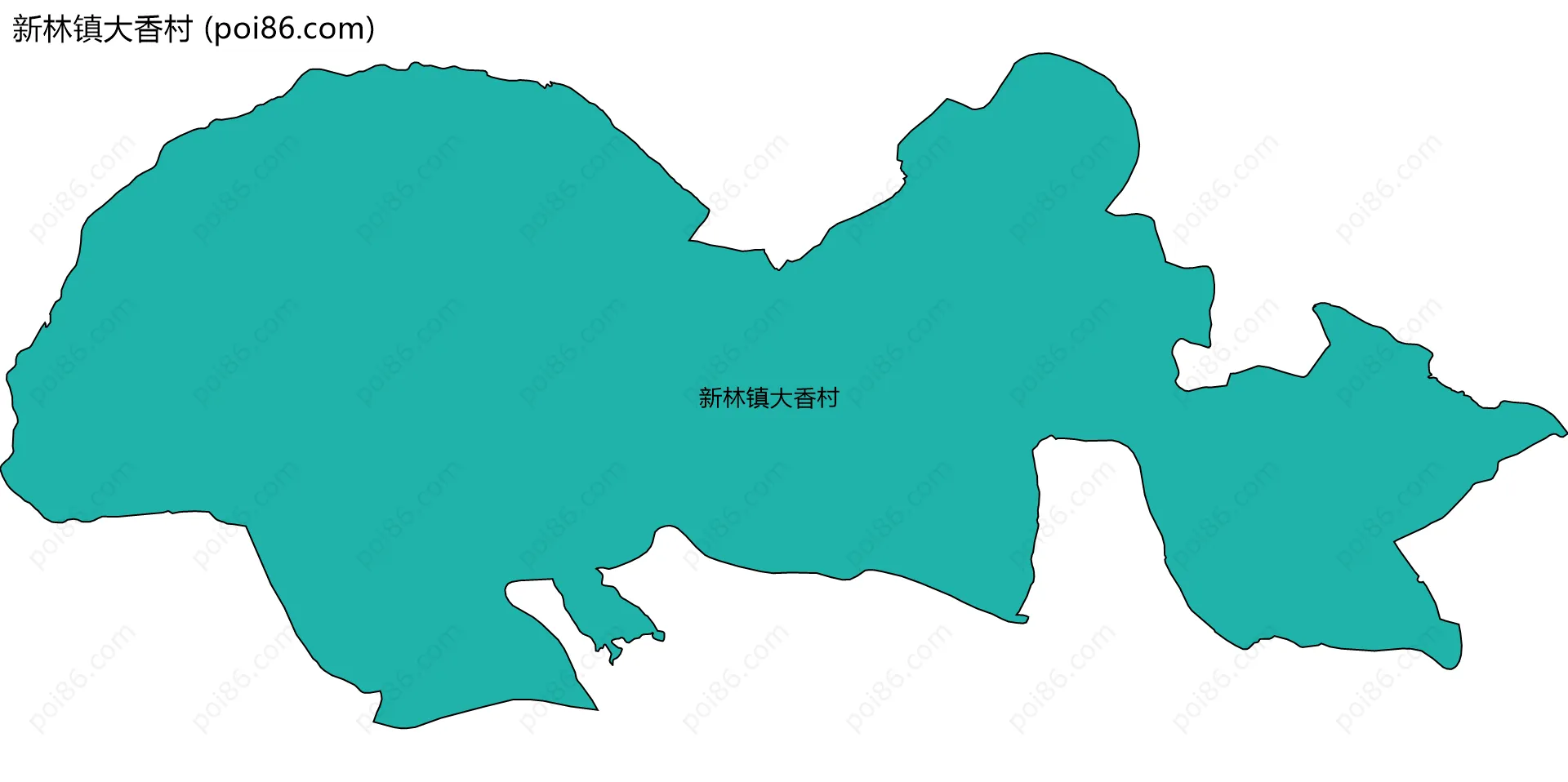 新林镇大香村边界地图