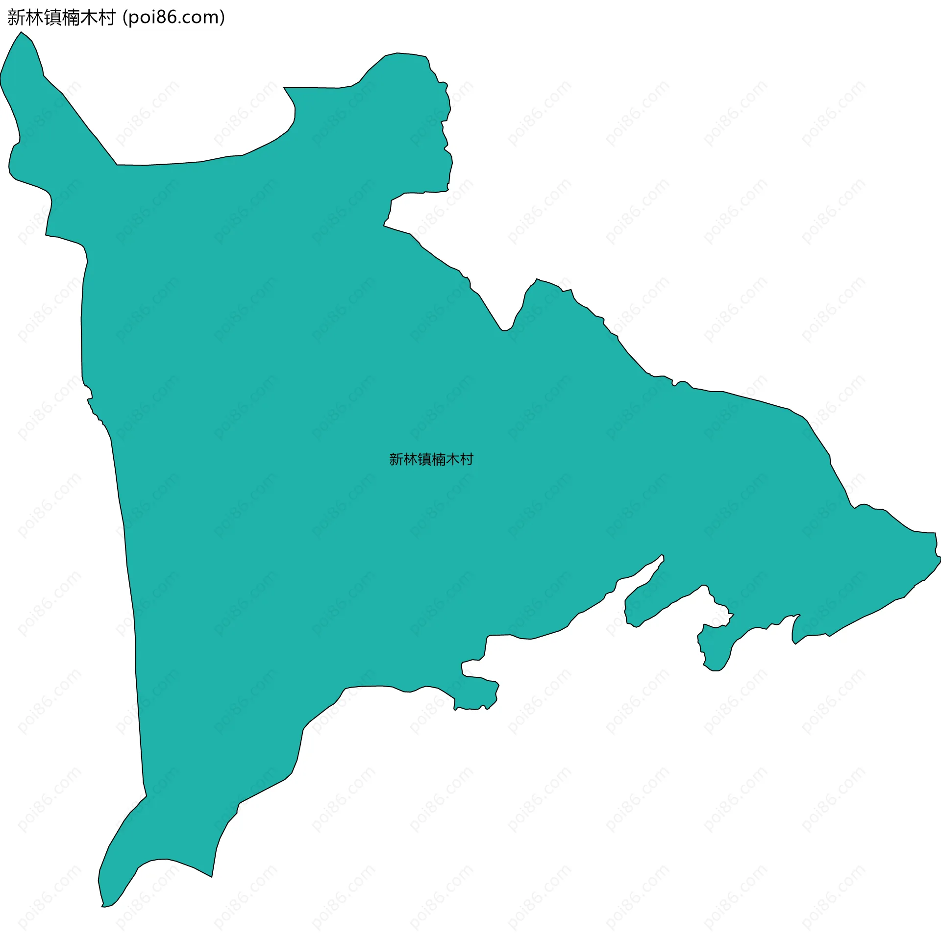 新林镇楠木村边界地图