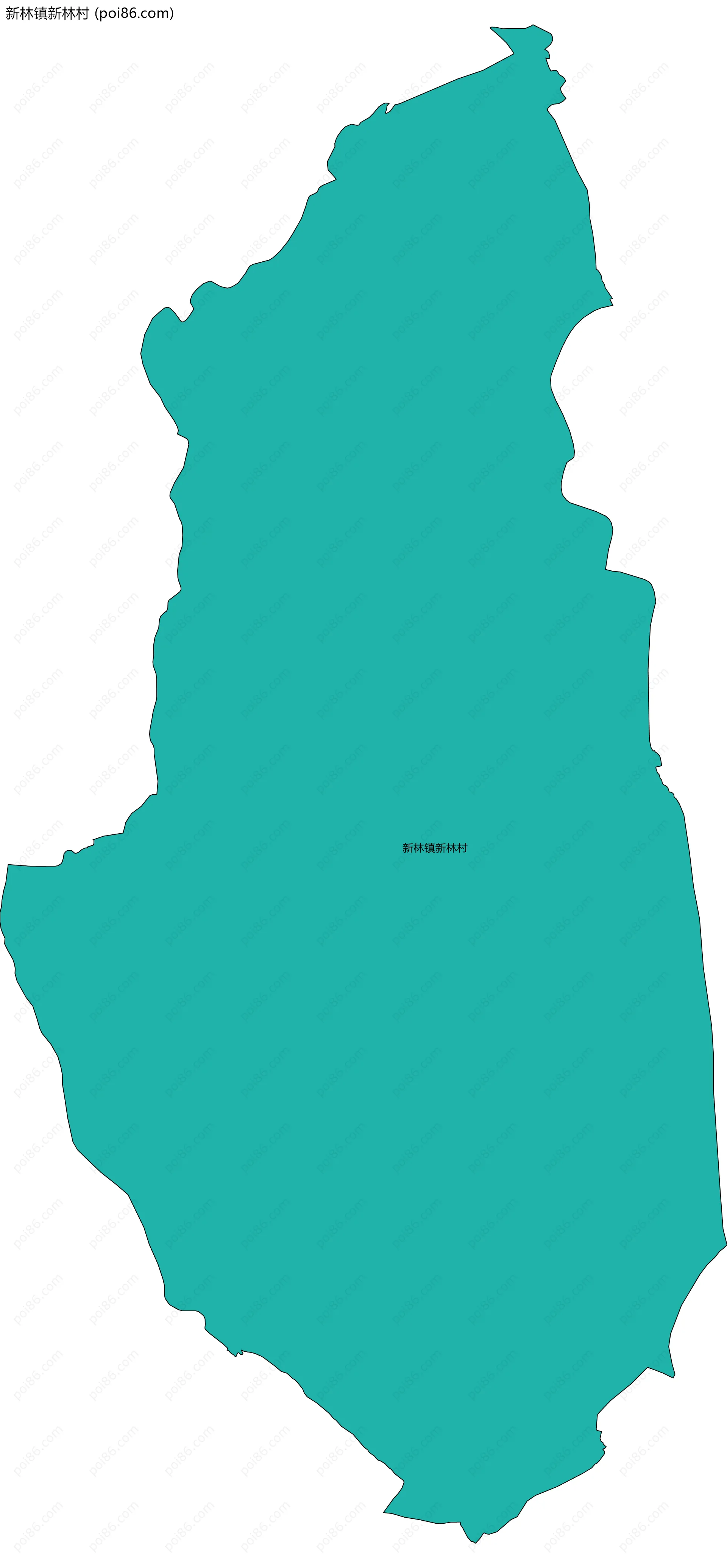 新林镇新林村边界地图