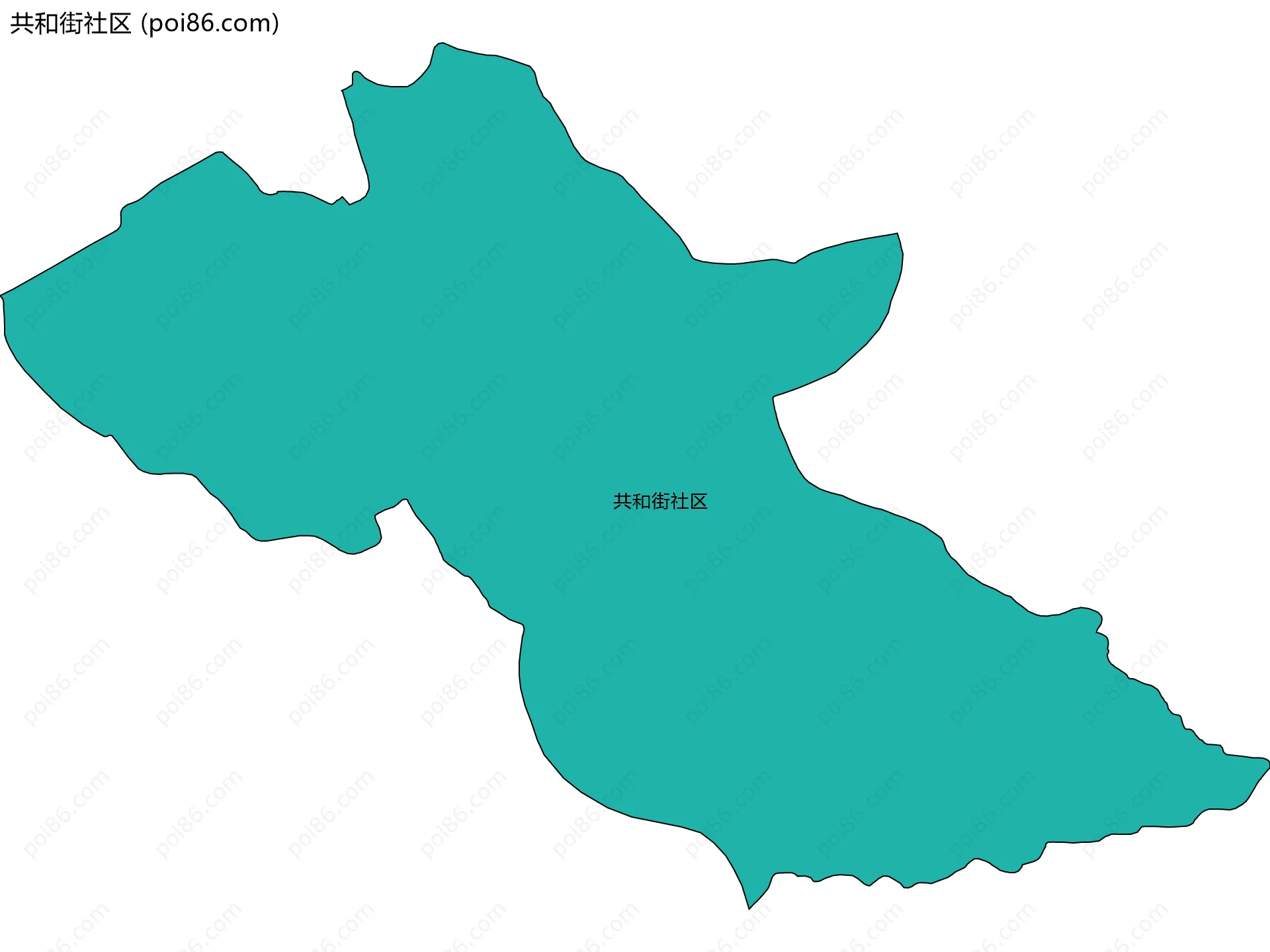 共和街社区边界地图
