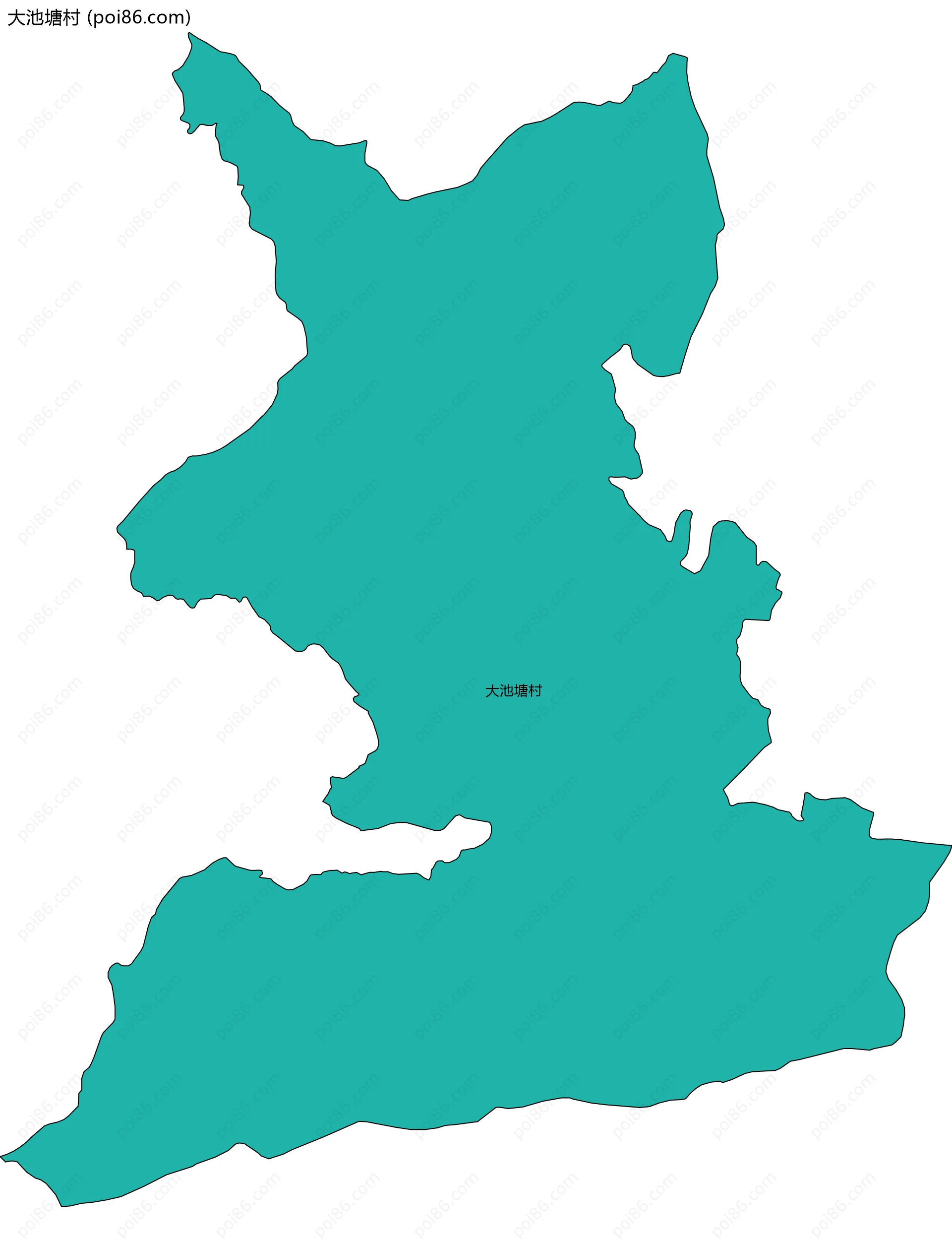 大池塘村边界地图