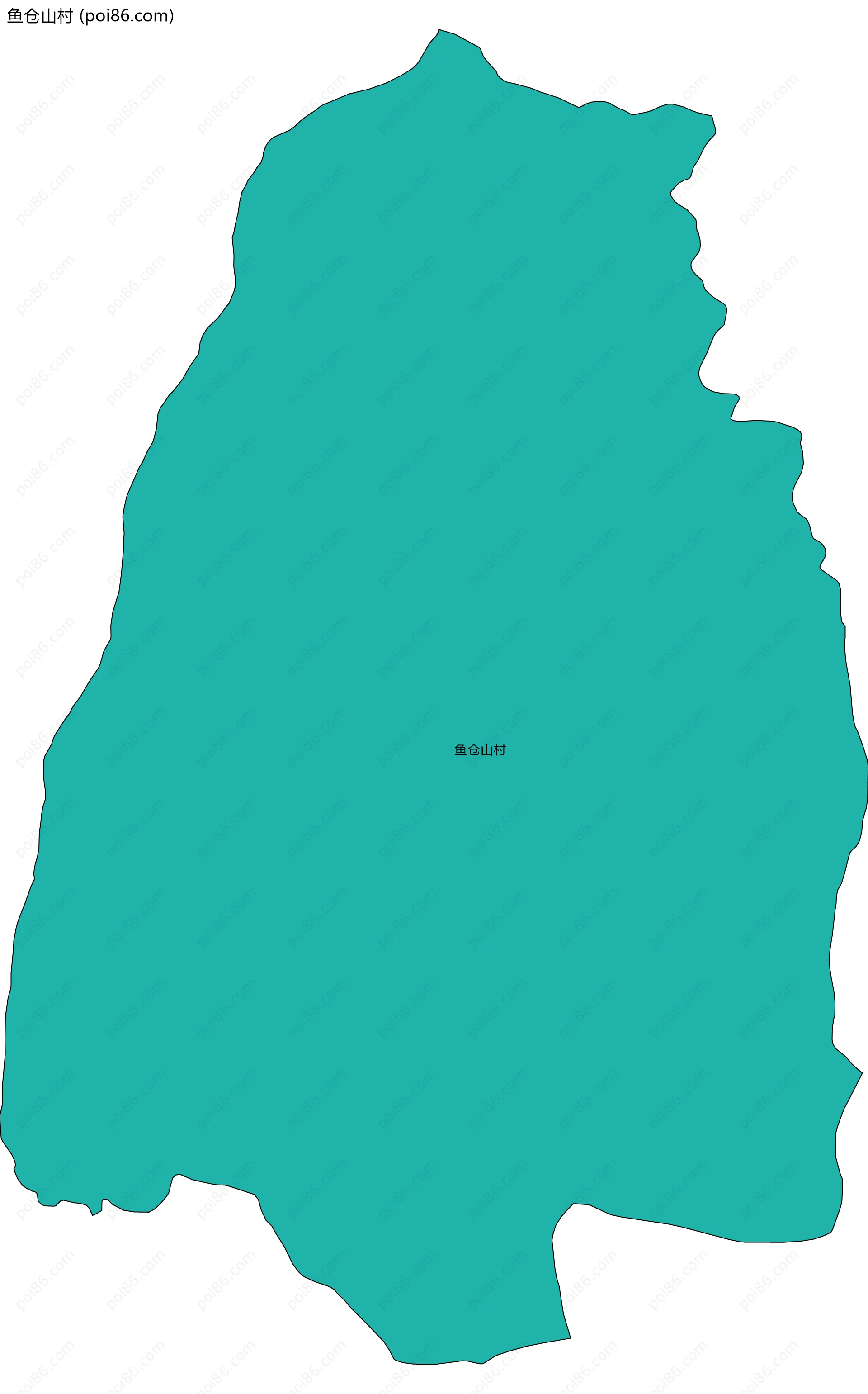 鱼仓山村边界地图