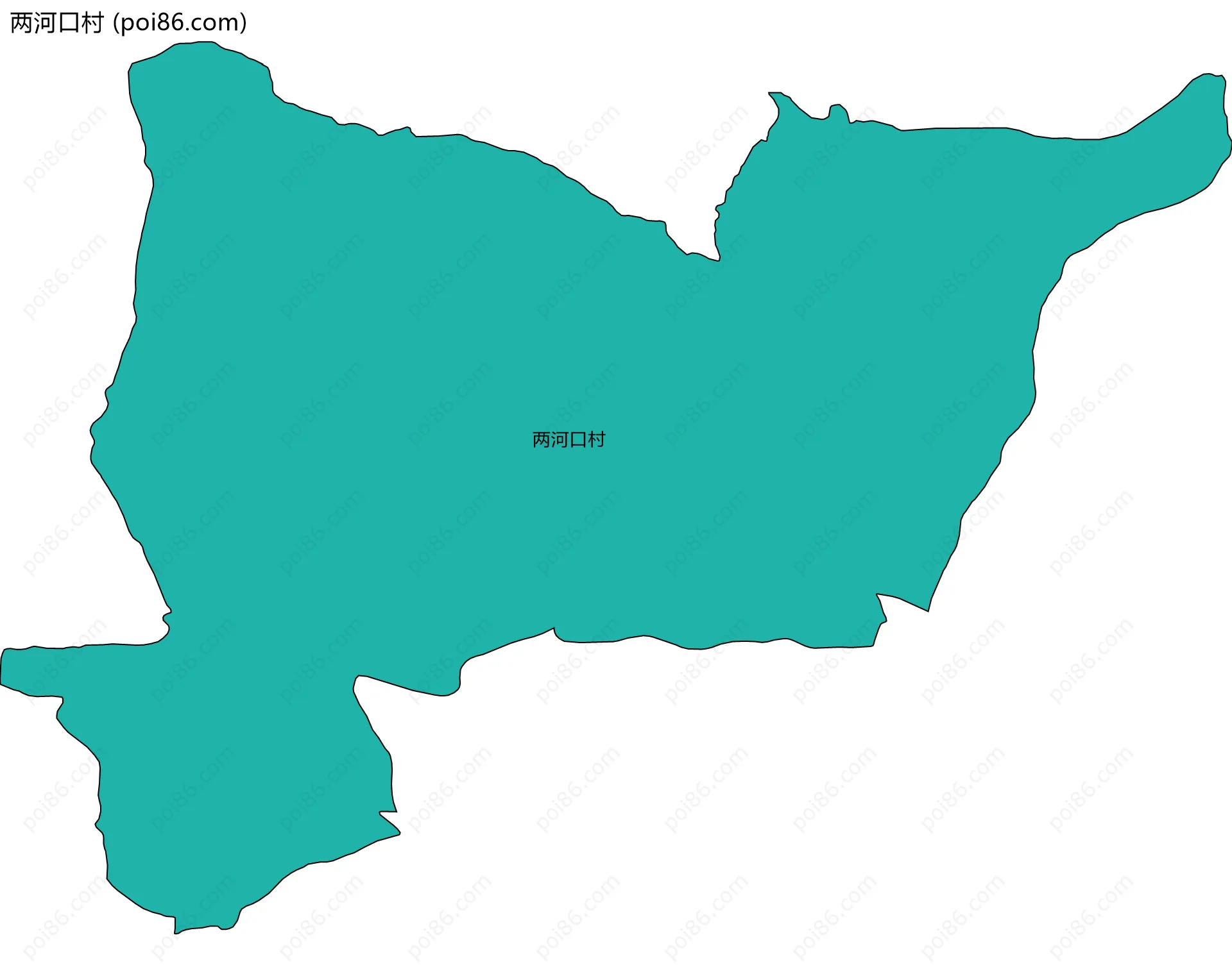 两河口村边界地图