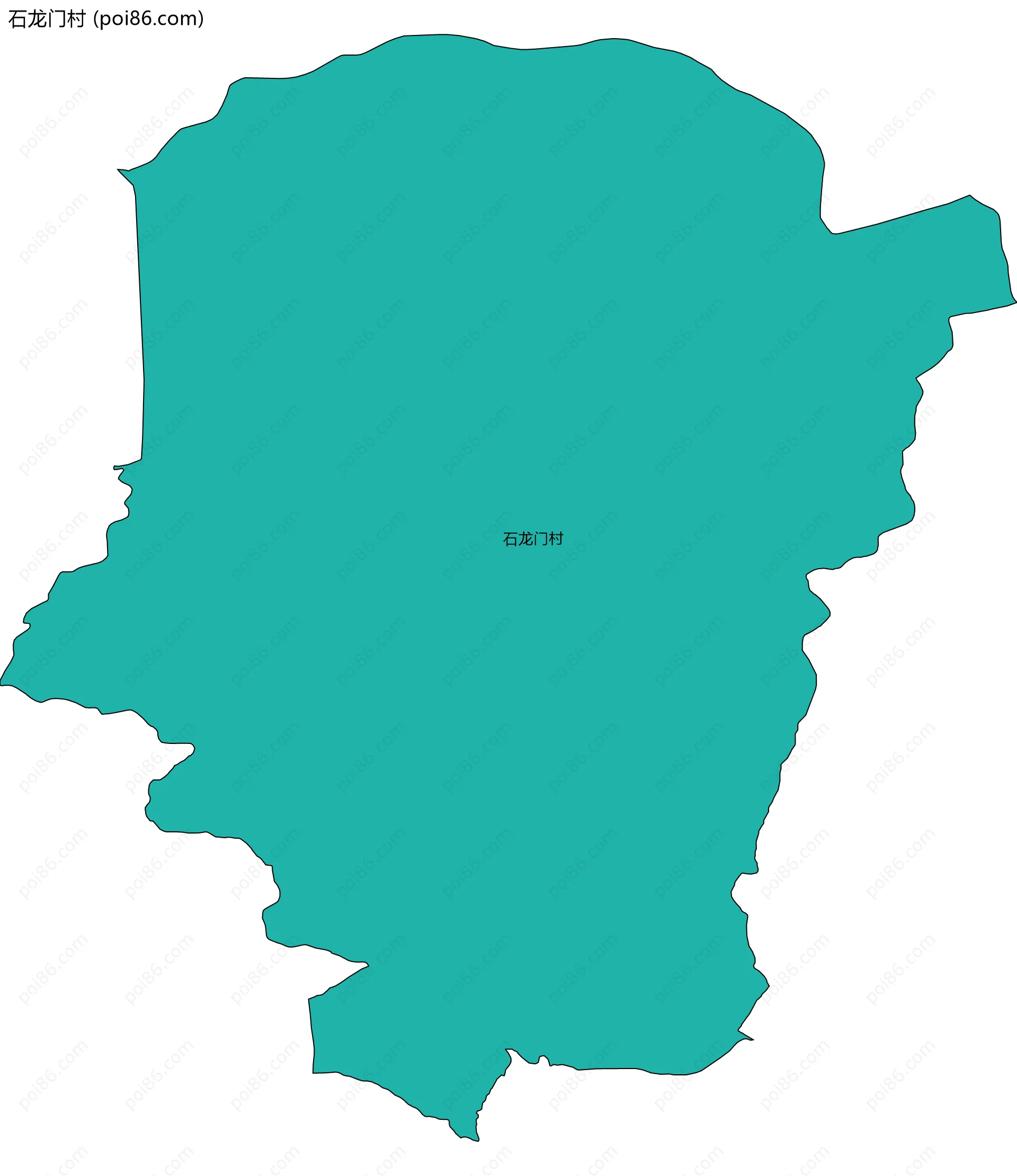 石龙门村边界地图