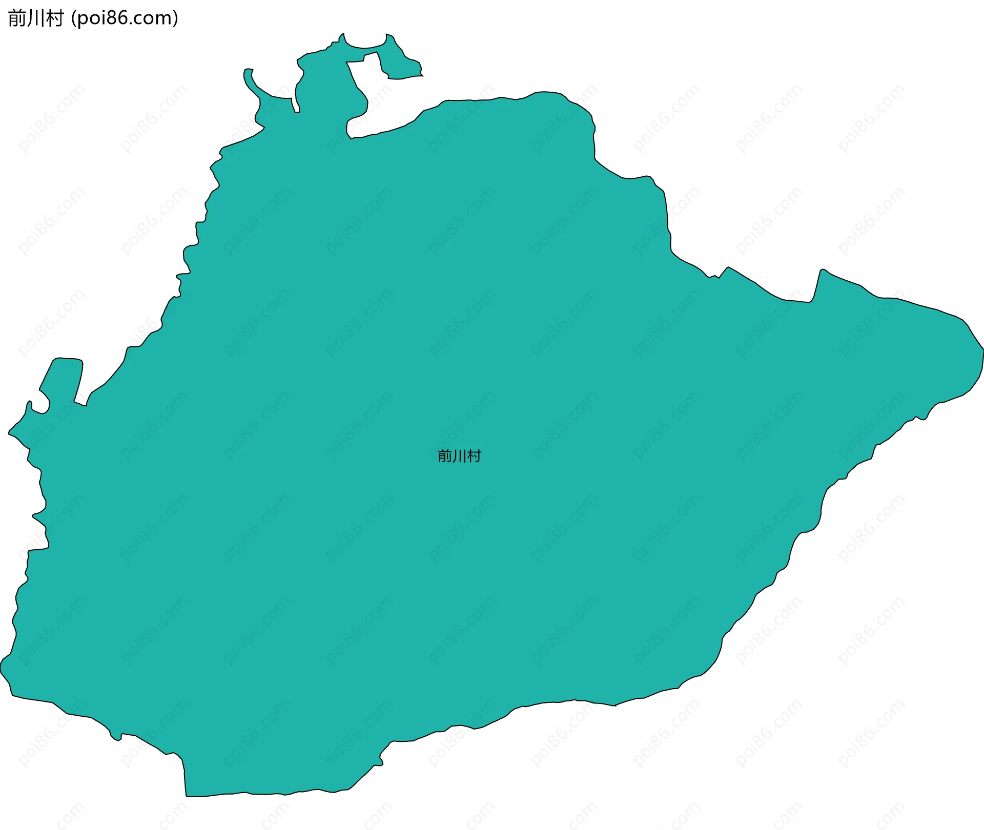 前川村边界地图