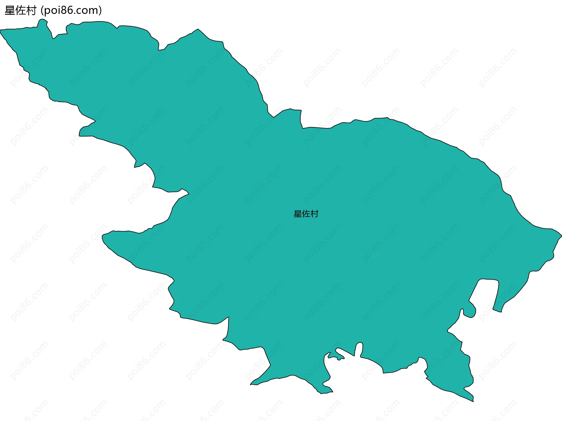 星佐村边界地图