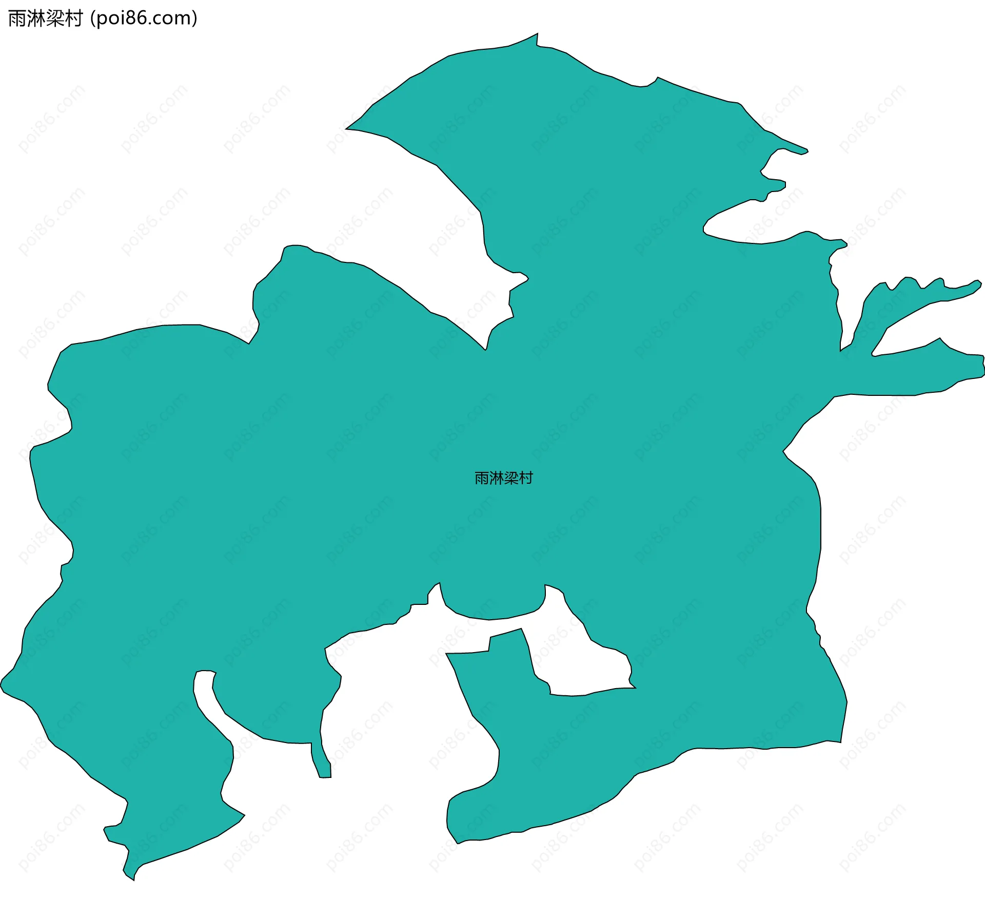 雨淋梁村边界地图