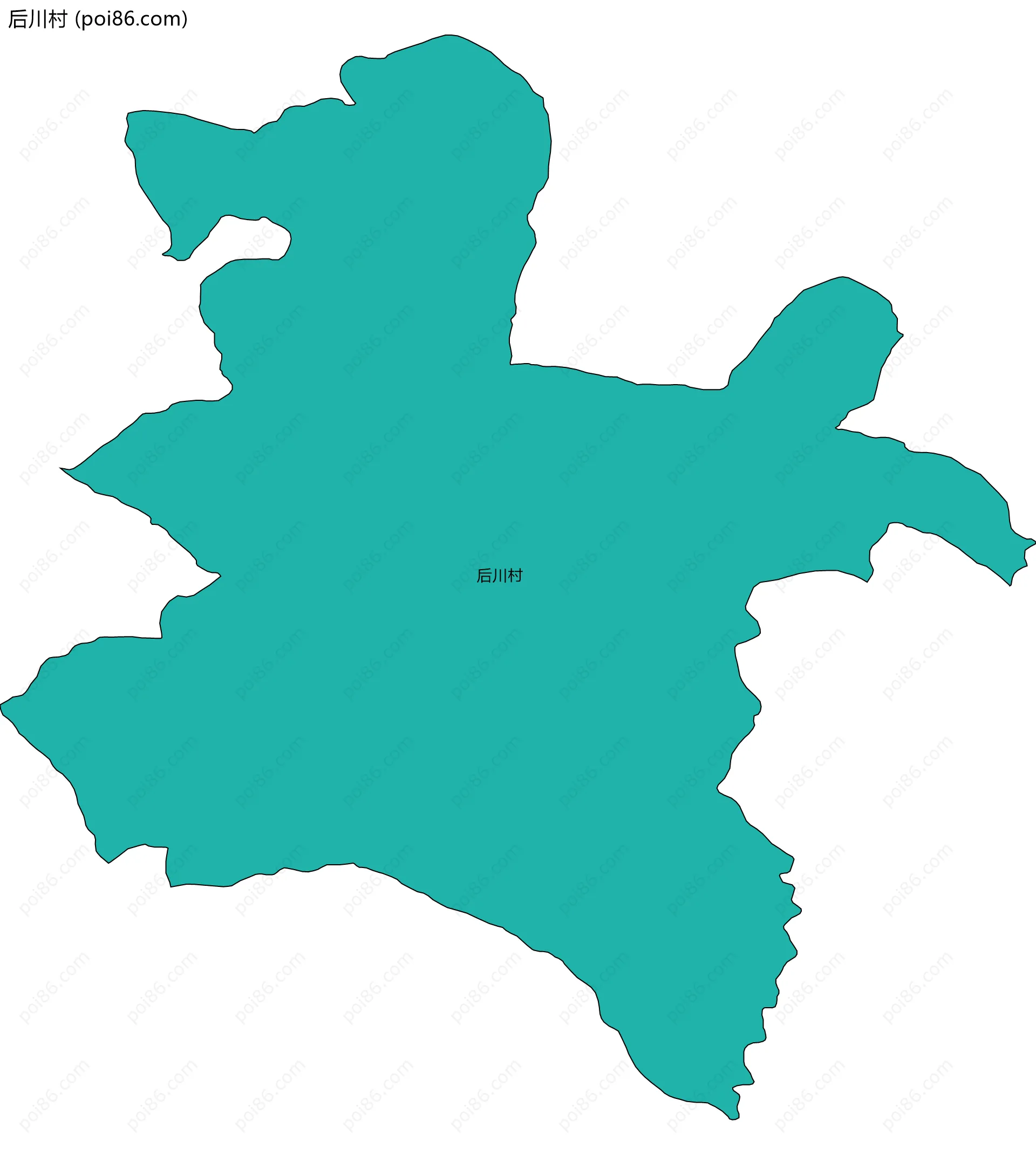 后川村边界地图