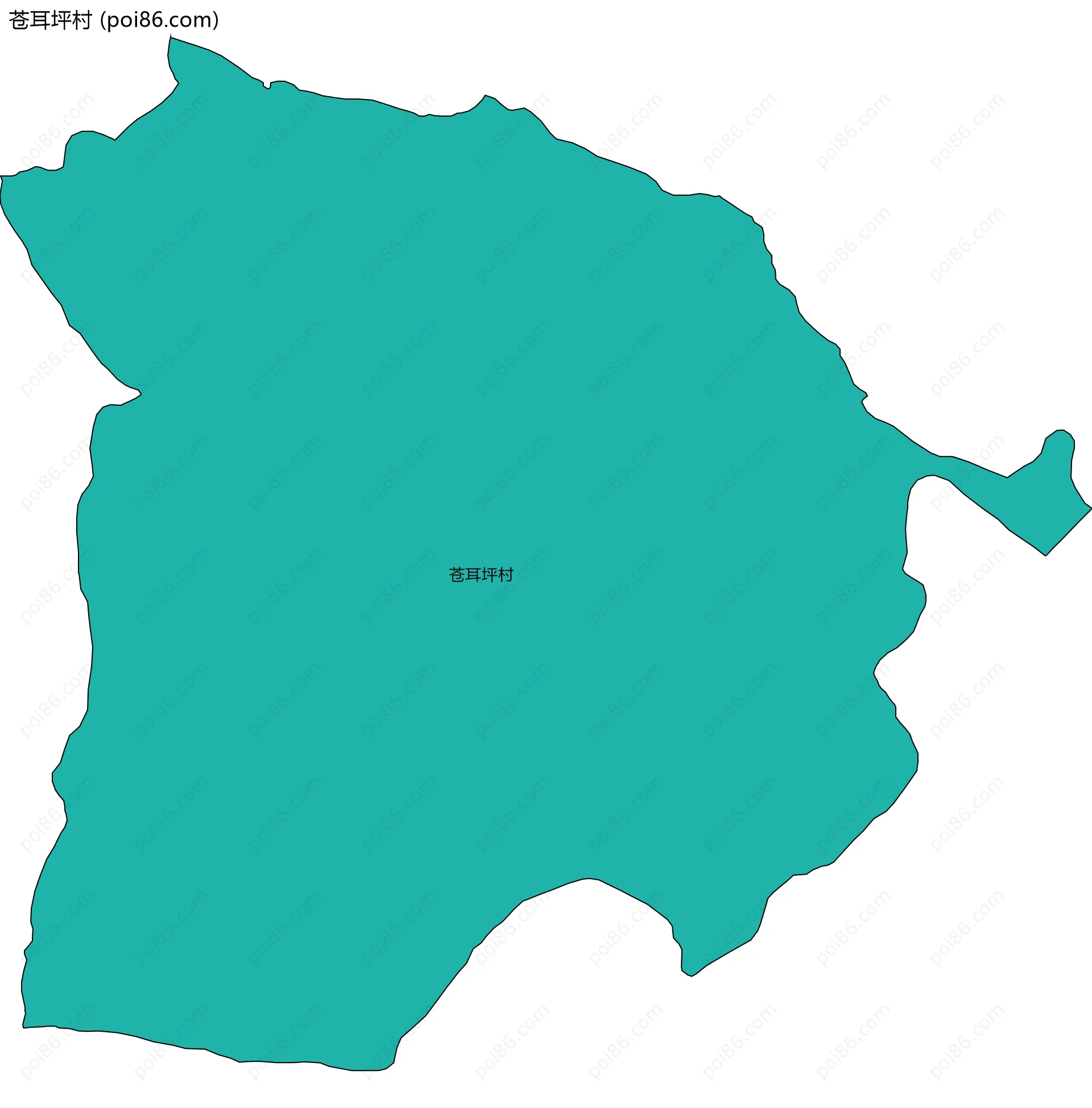 苍耳坪村边界地图