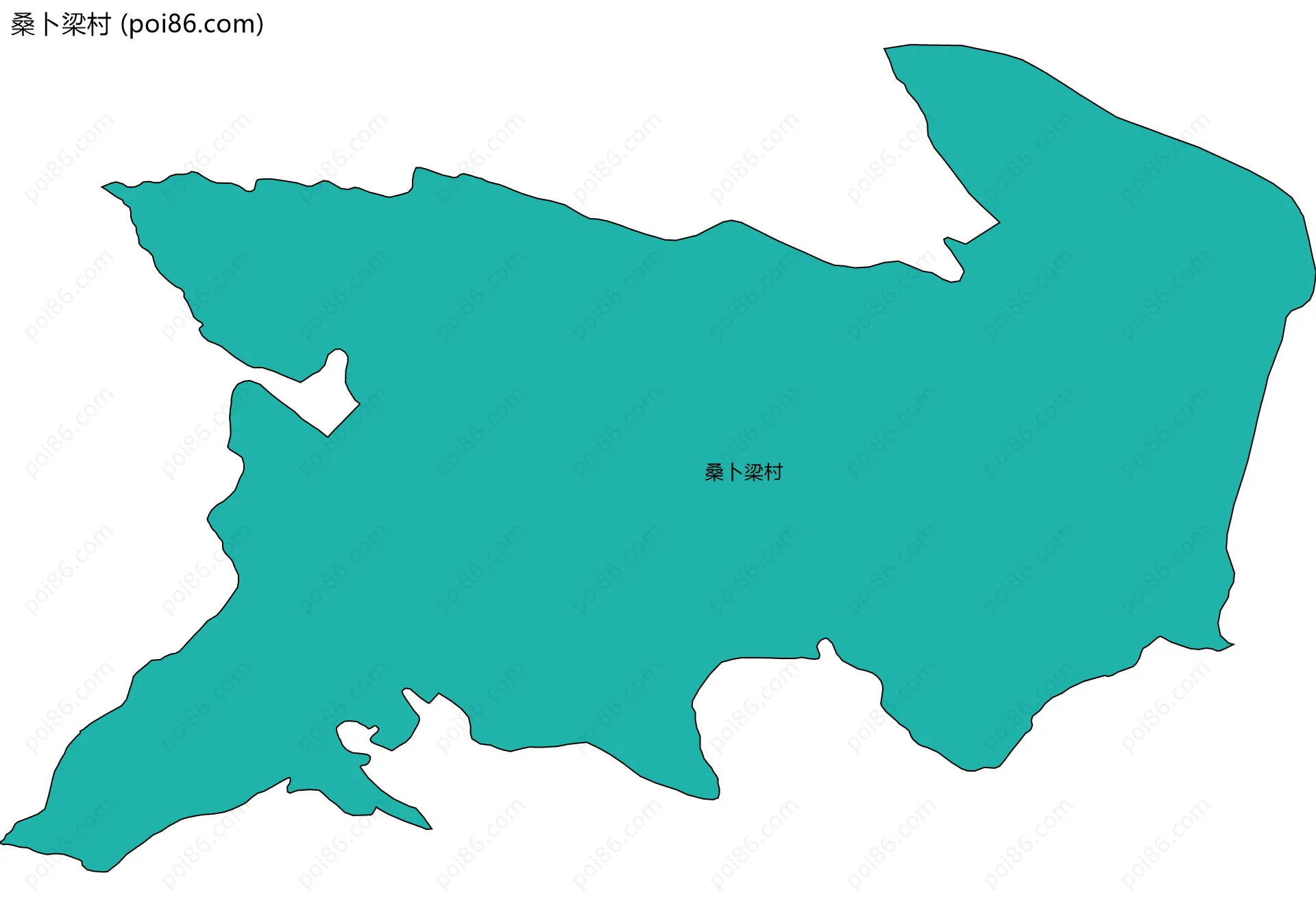 桑卜梁村边界地图