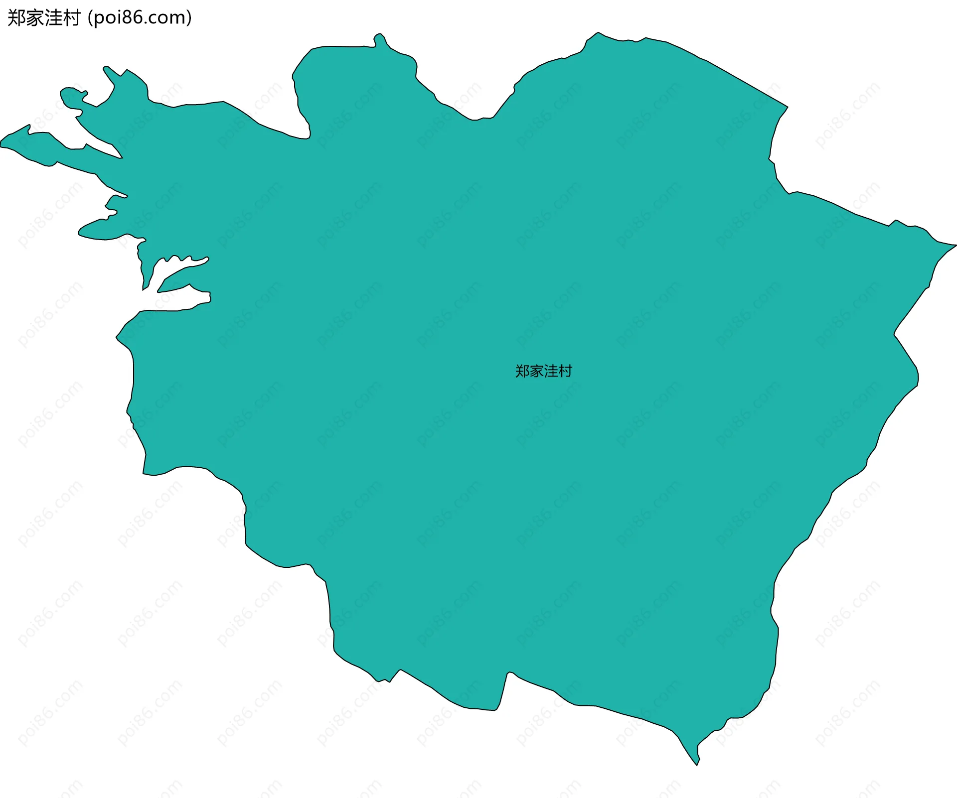 郑家洼村边界地图