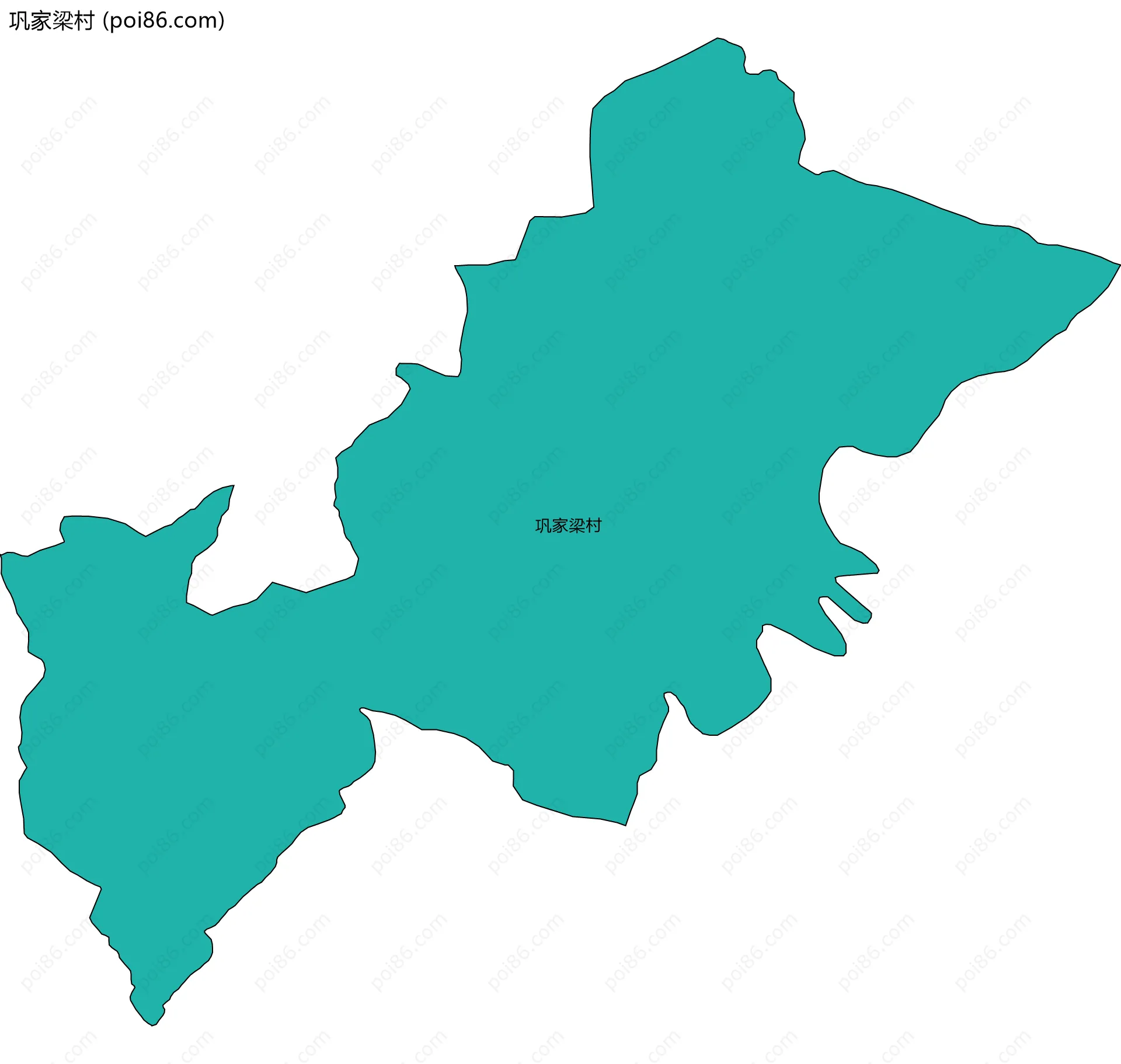 巩家梁村边界地图