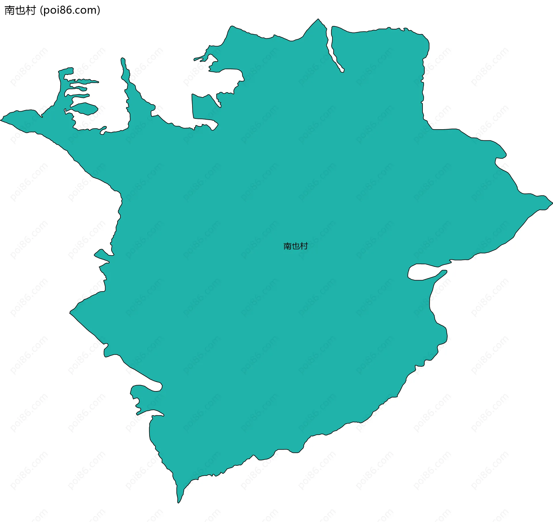 南也村边界地图