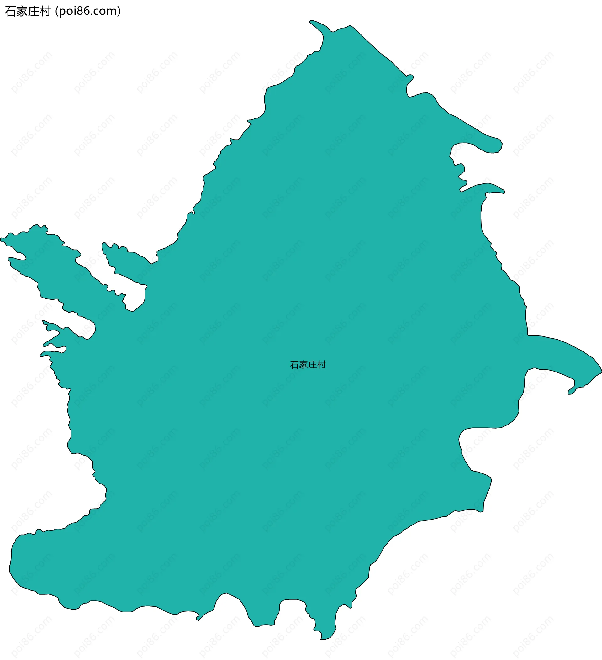石家庄村边界地图