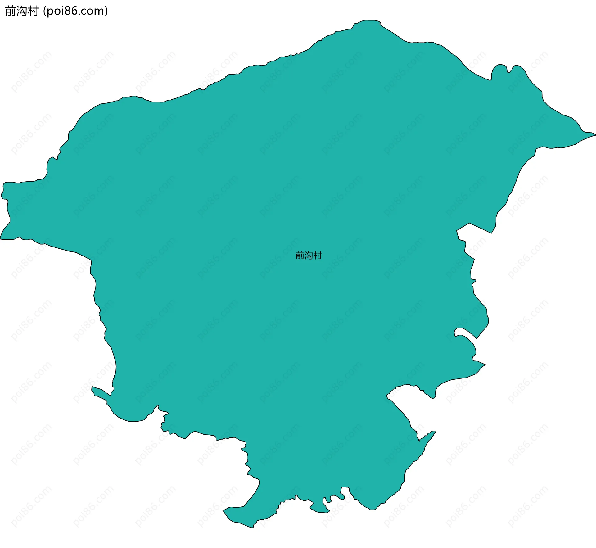 前沟村边界地图