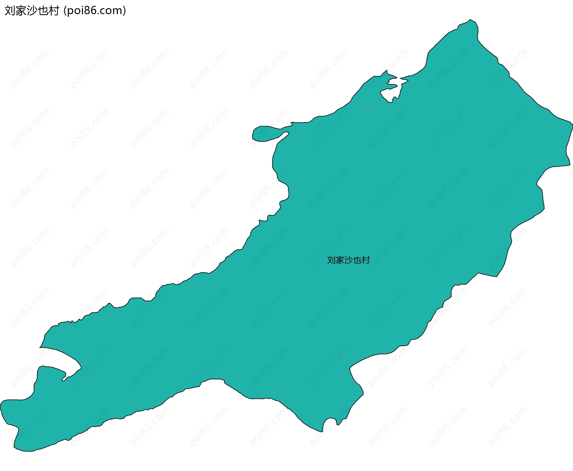 刘家沙也村边界地图