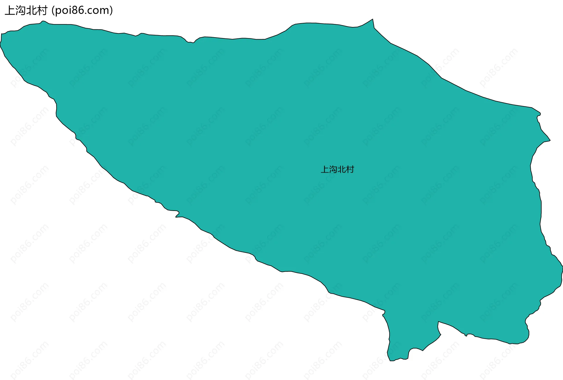 上沟北村边界地图