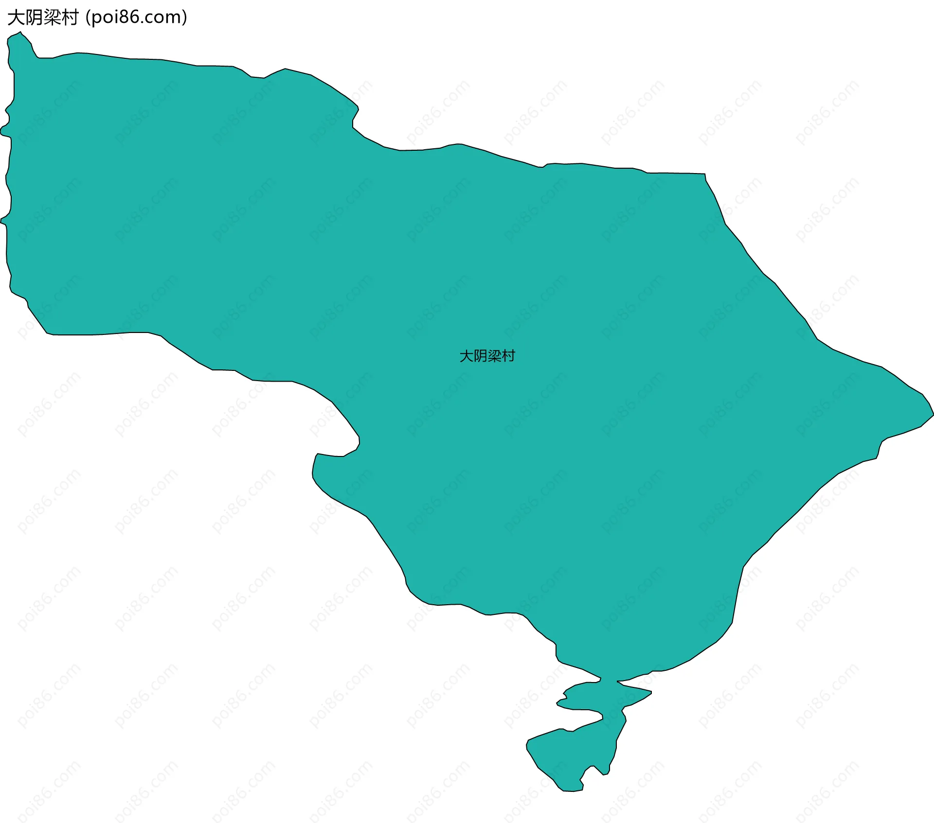 大阴梁村边界地图