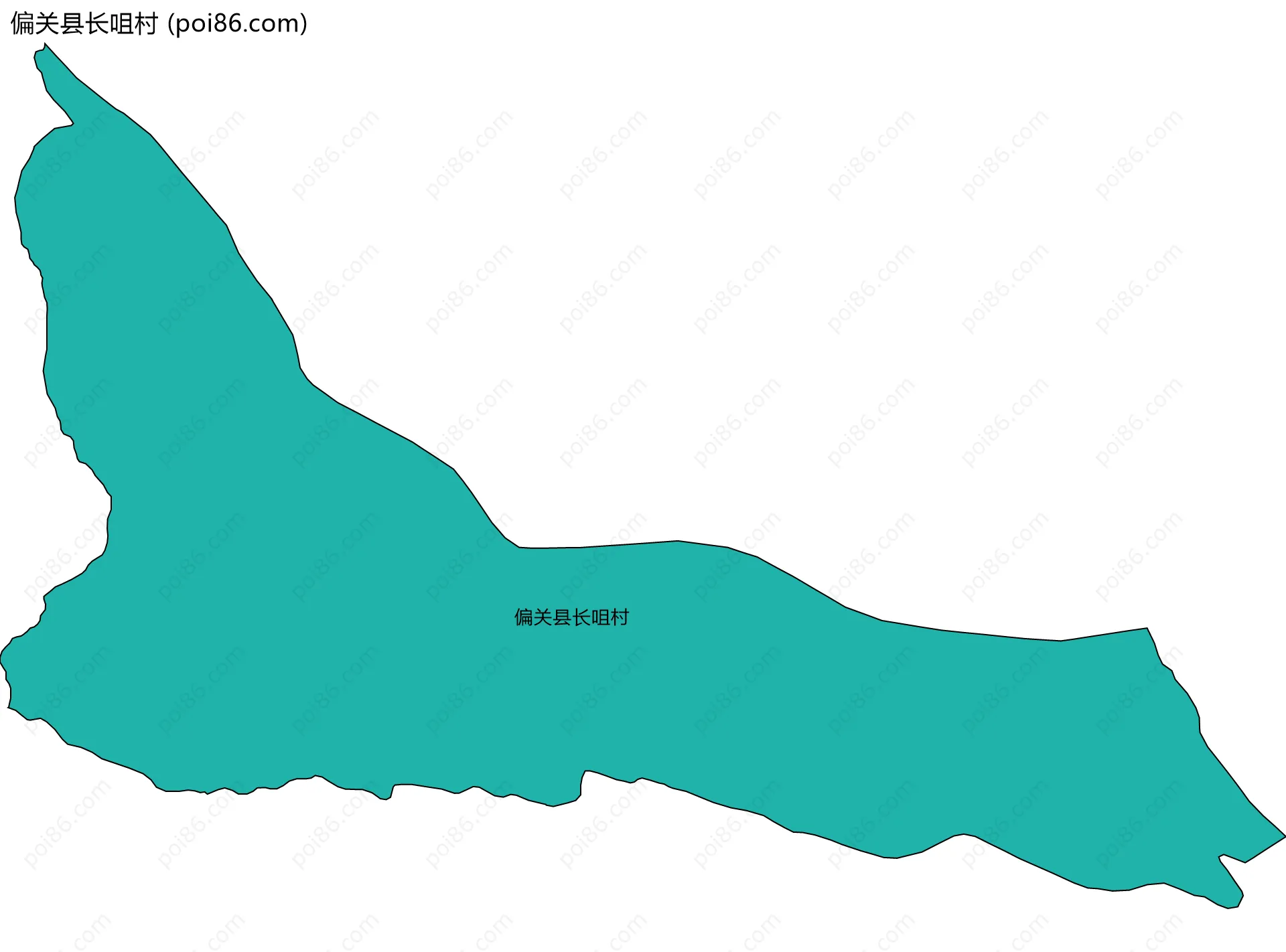 偏关县长咀村边界地图