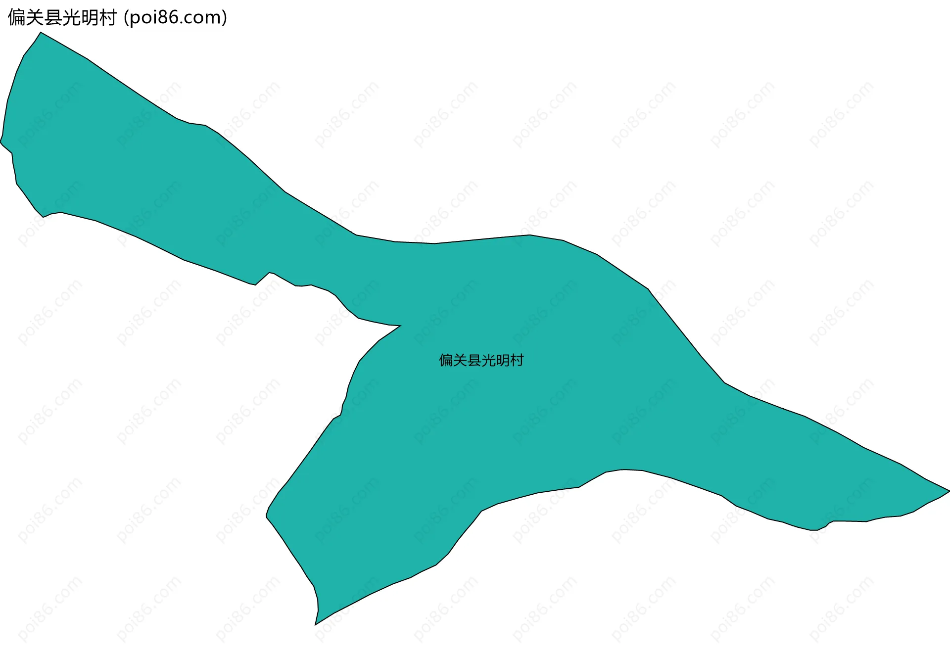 偏关县光明村边界地图