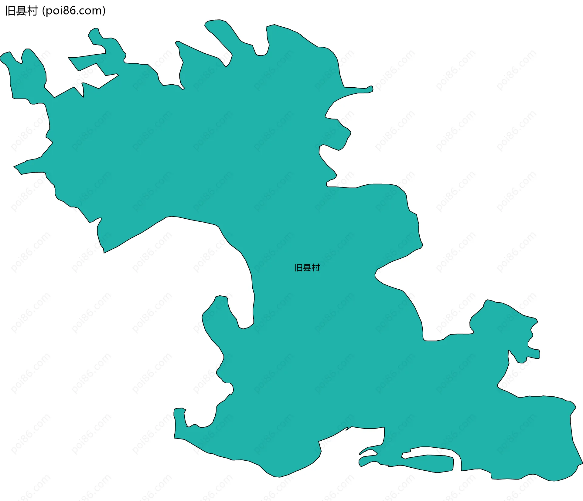 旧县村边界地图