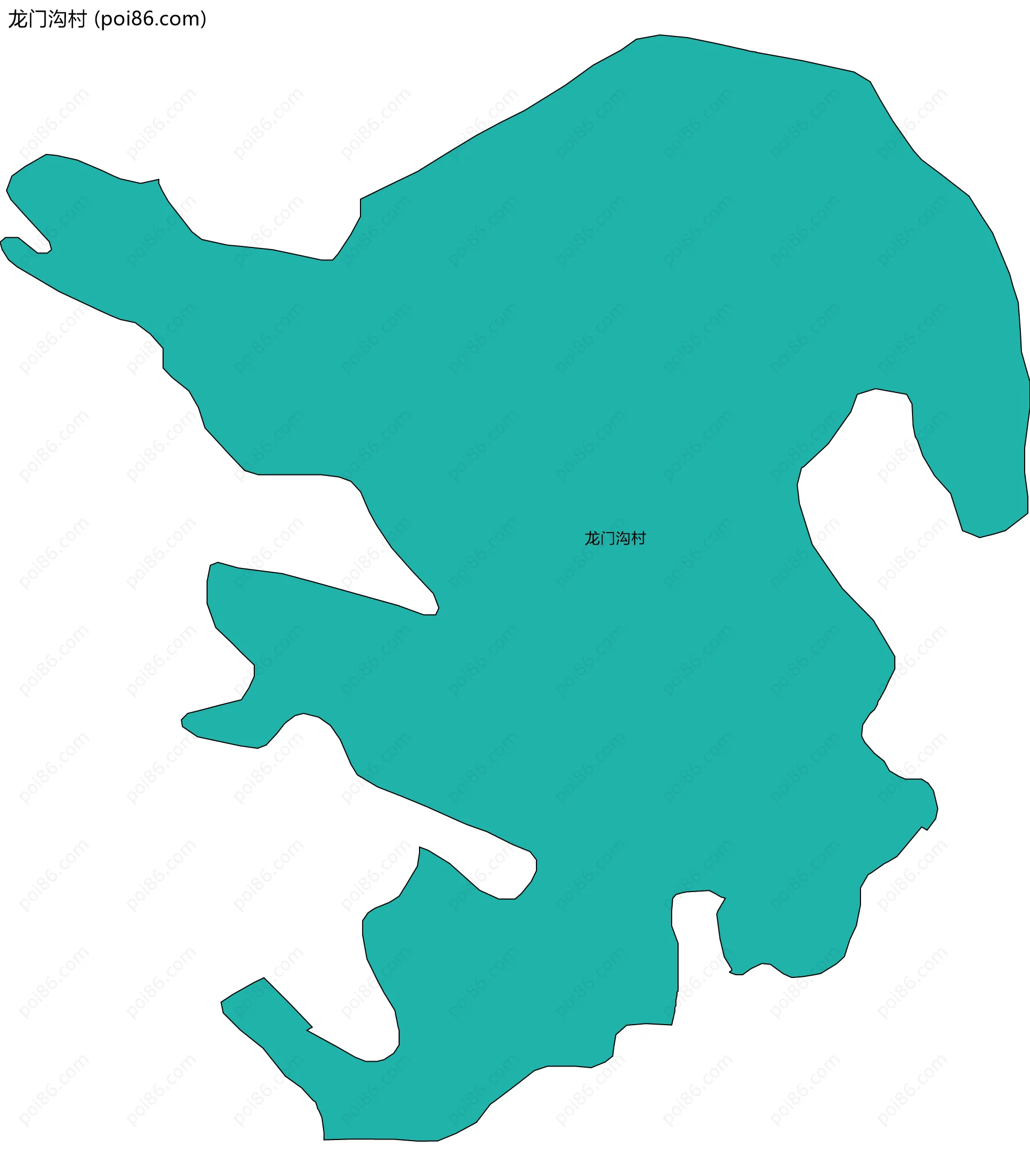 龙门沟村边界地图