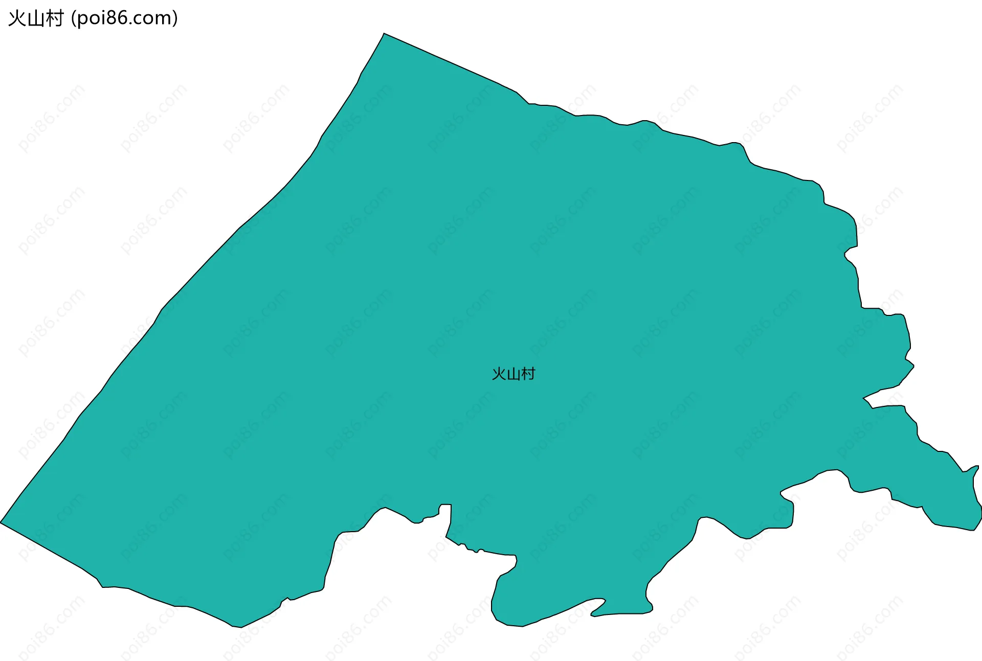 火山村边界地图