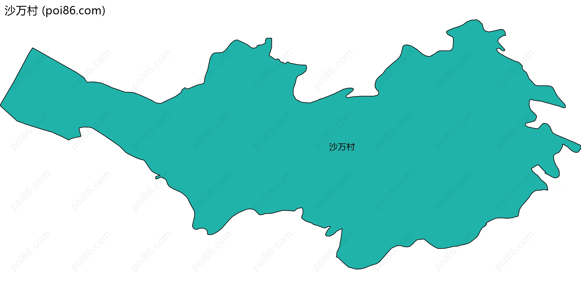 沙万村边界地图