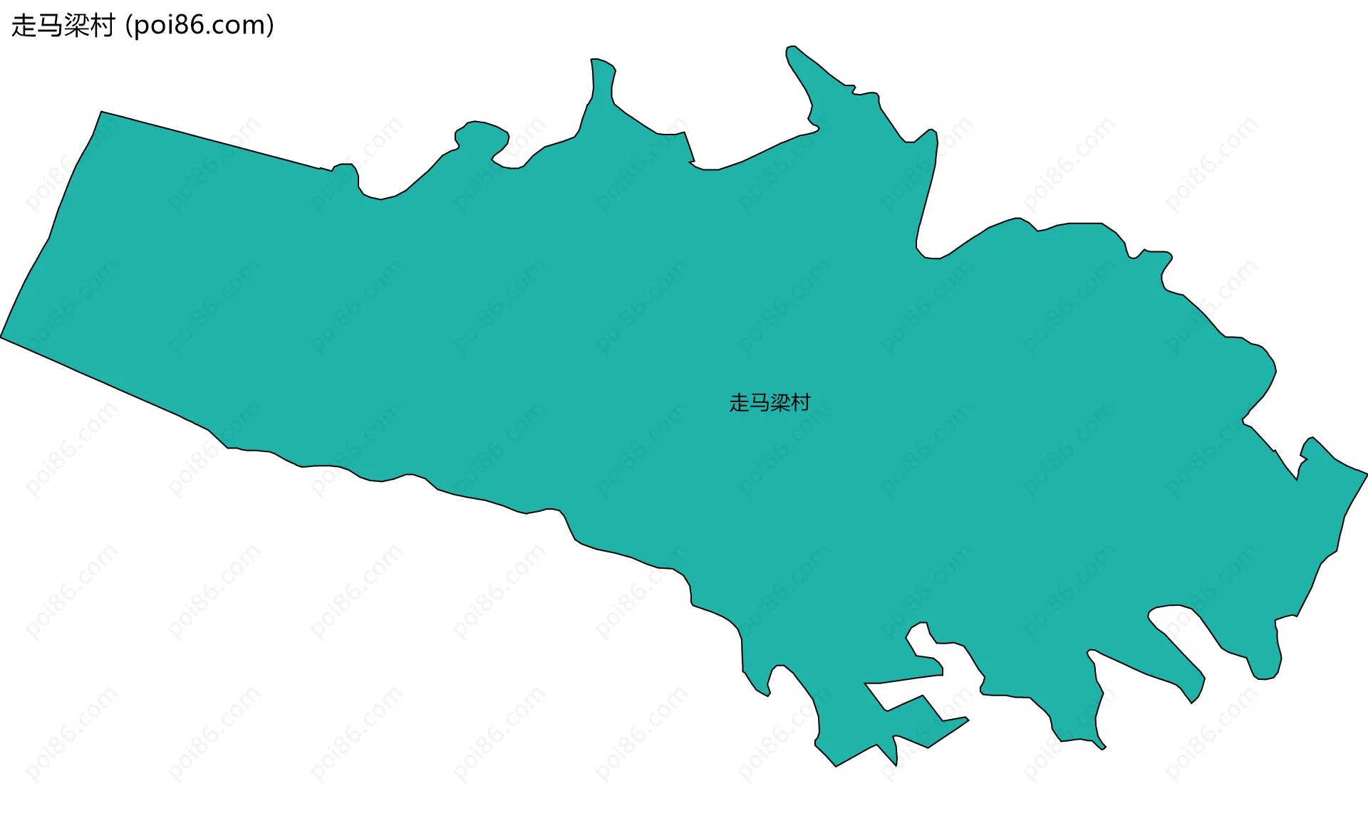 走马梁村边界地图