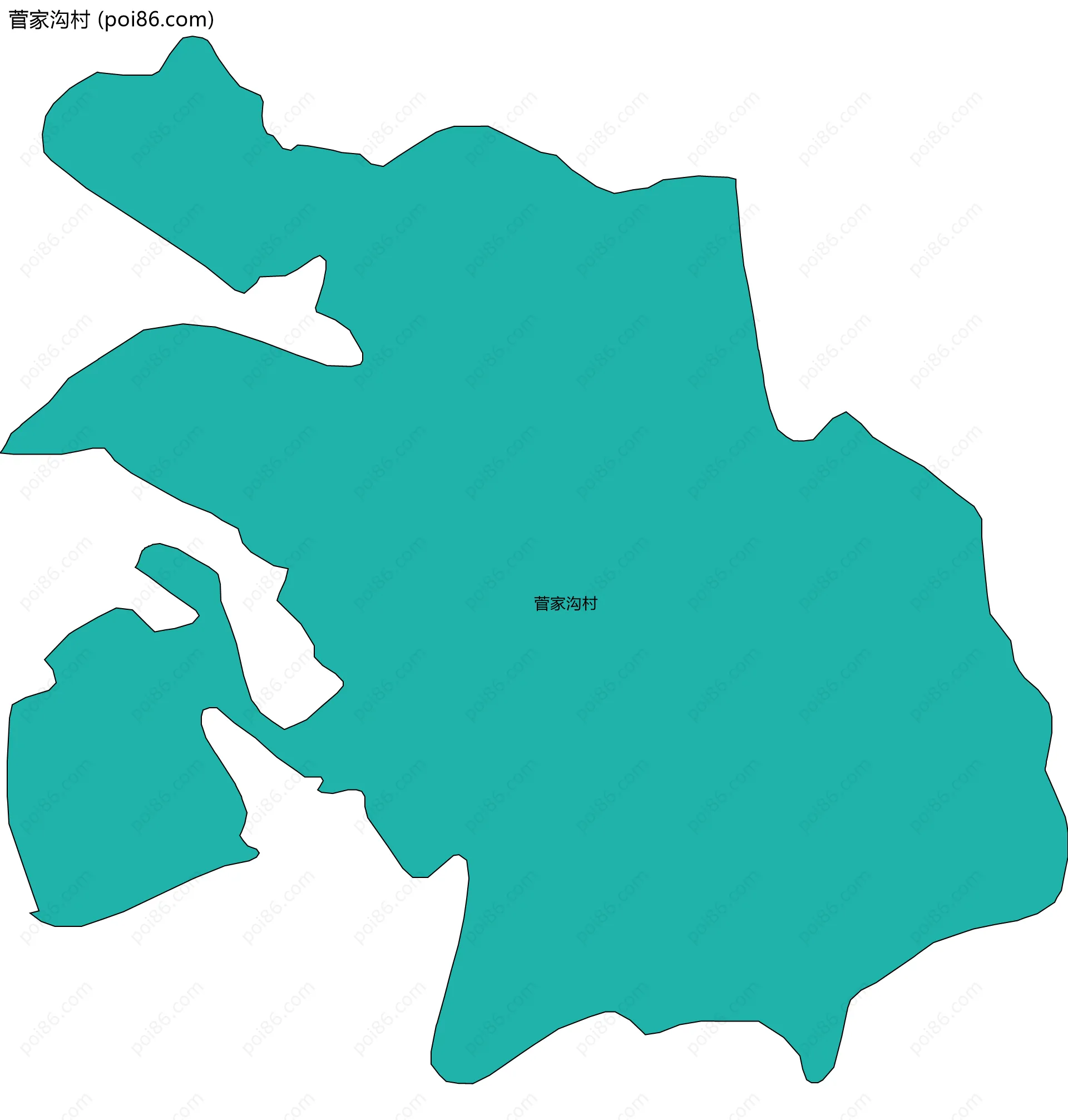 菅家沟村边界地图